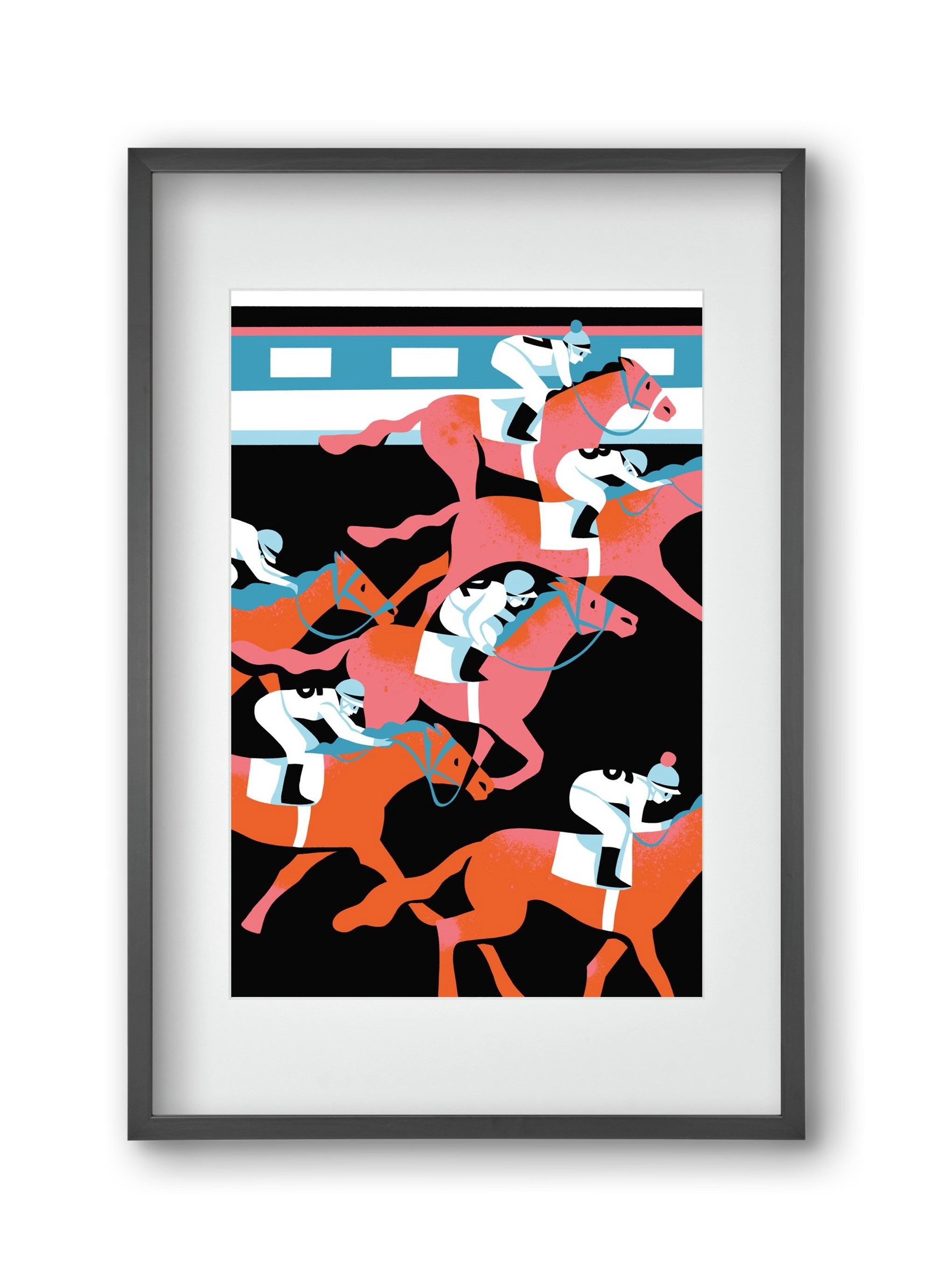 Derby, 30x45 cm (20x30 cm), Fekete keret, paszpartuval