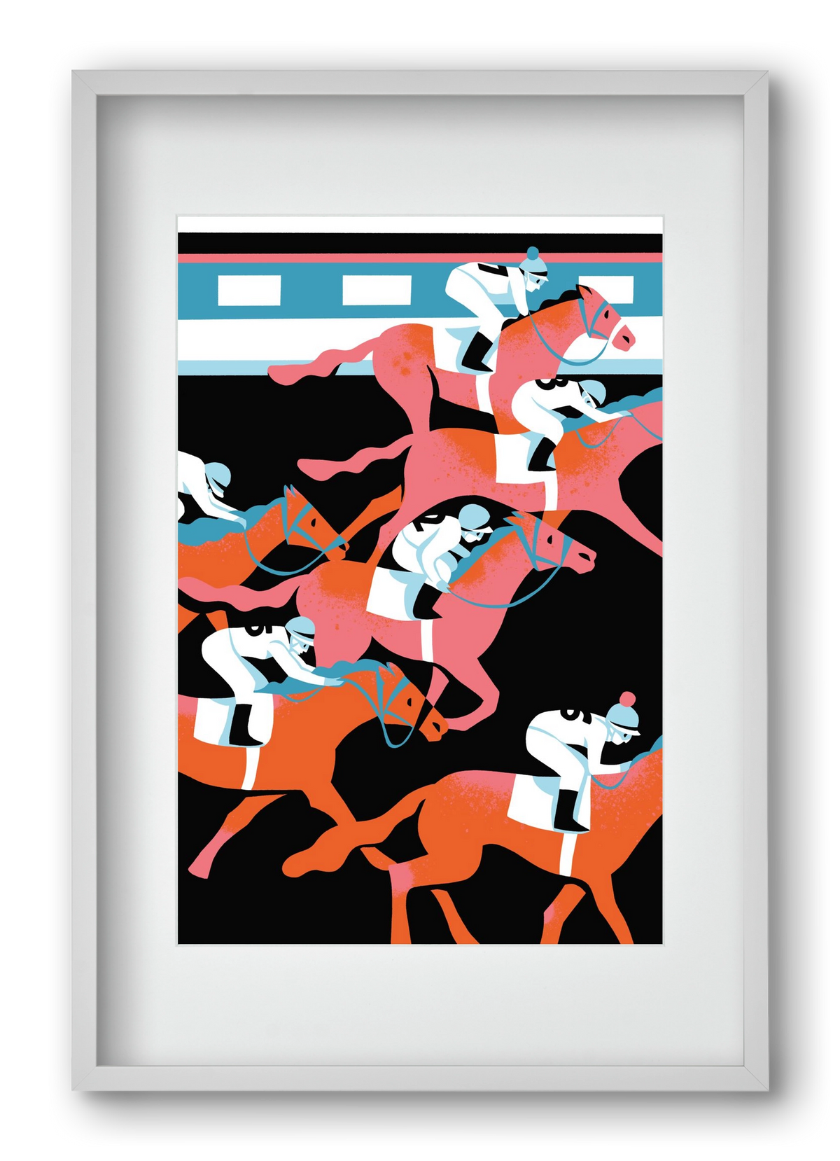 Derby, 40x60 cm (30x45 cm), Fehér keret, paszpartuval