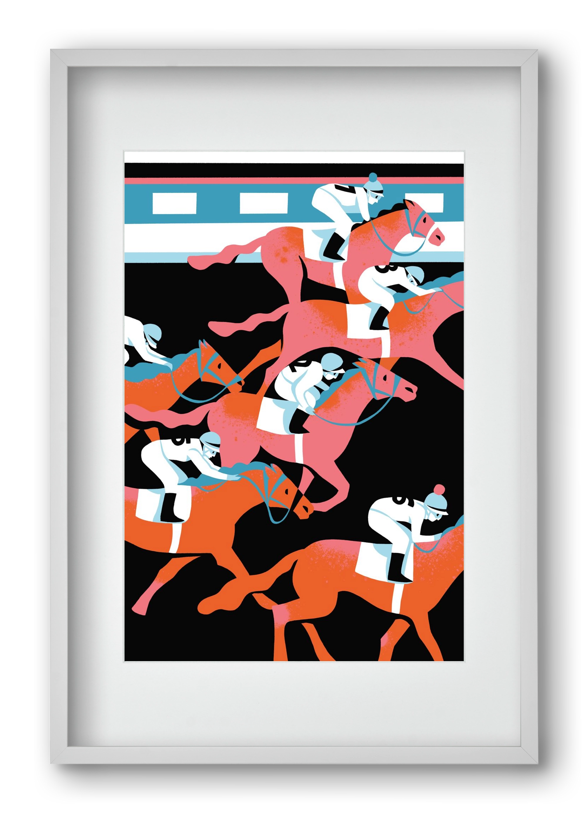 Derby, 40x60 cm (30x45 cm), Fehér keret, paszpartuval