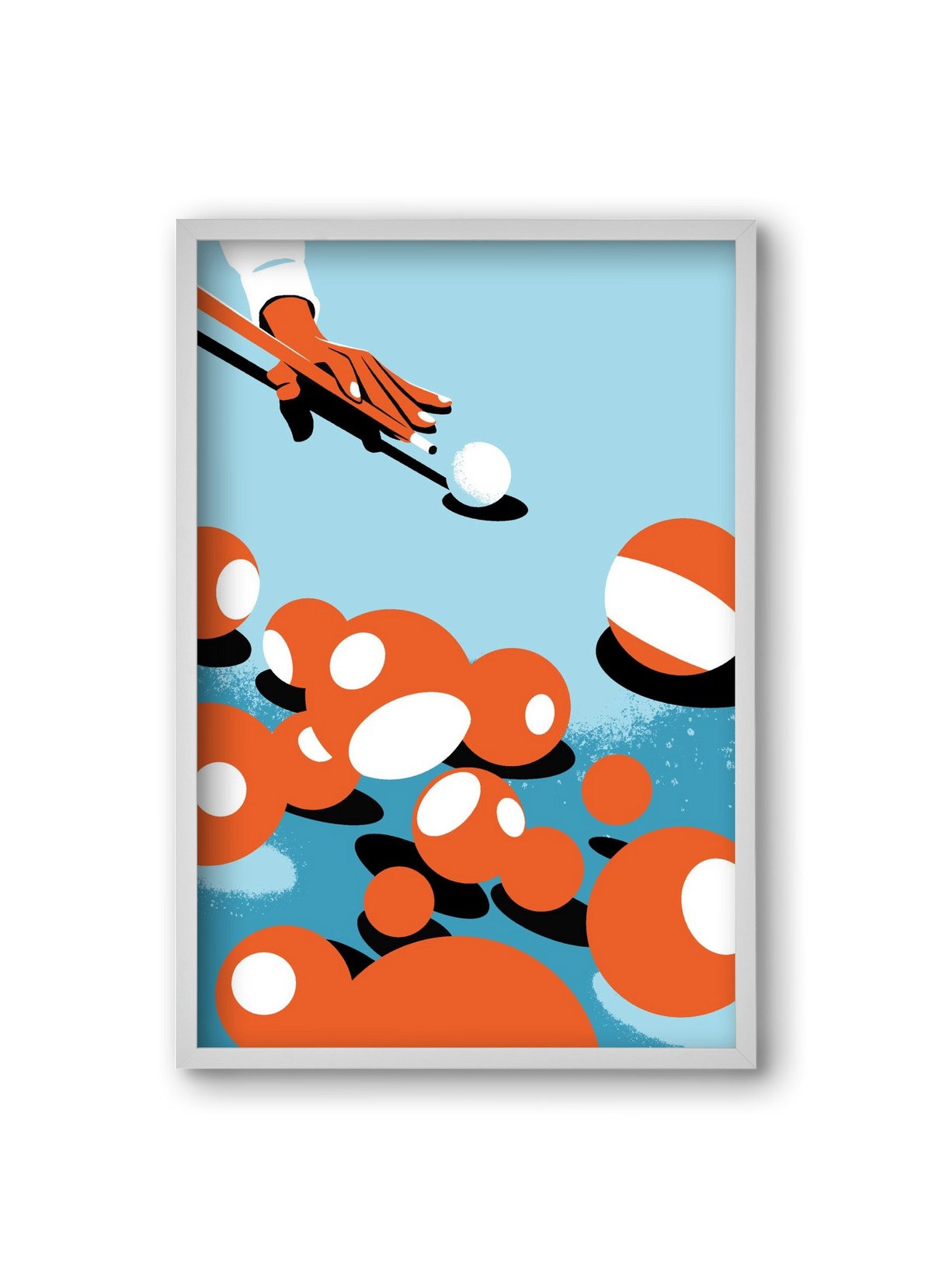 Billiard, 20x30 cm (20x30 cm), Fehér keret