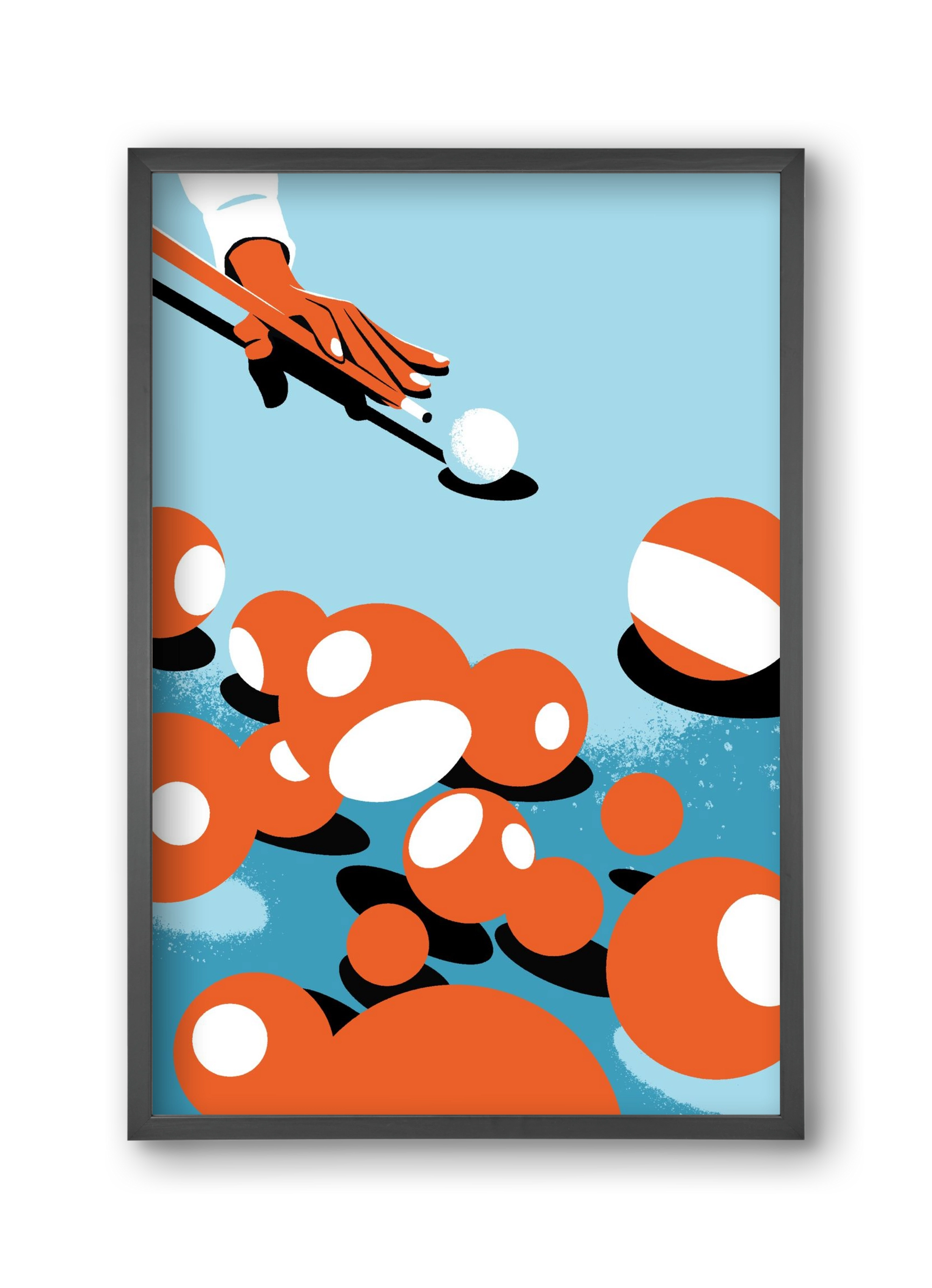 Billiard, 30x45 cm (30x45 cm), Fekete keret