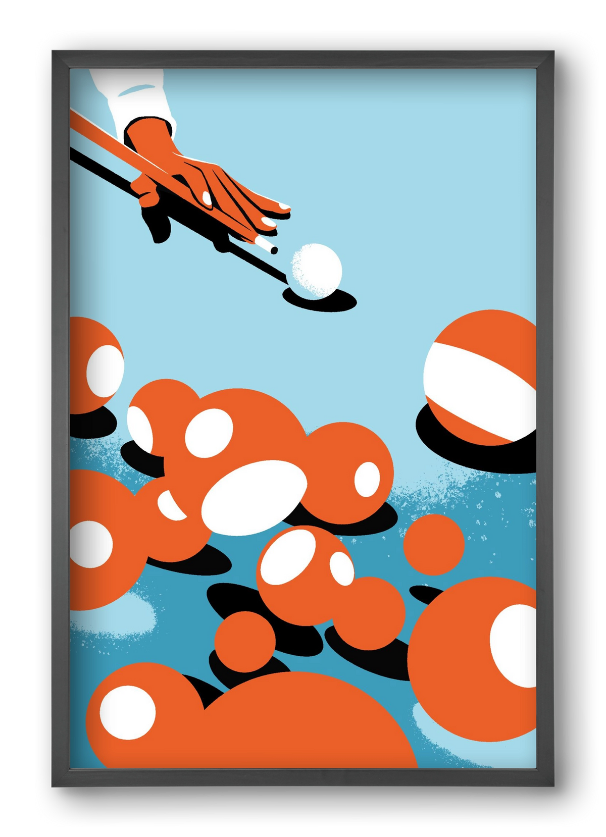 Billiard, 40x60 cm (40x60 cm), Fekete keret