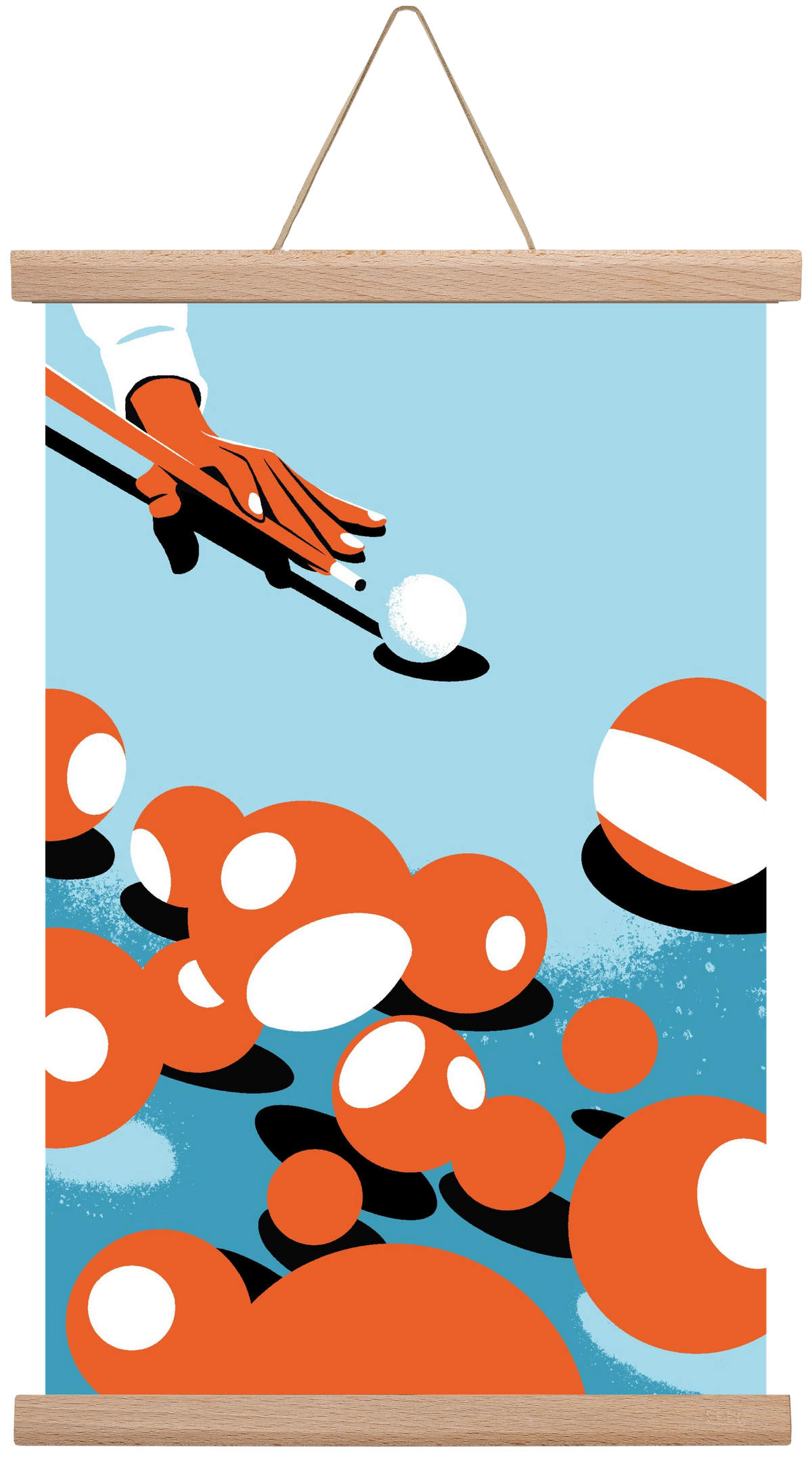 Billiard, 30x45 cm (30x45 cm), Tölgy akasztó