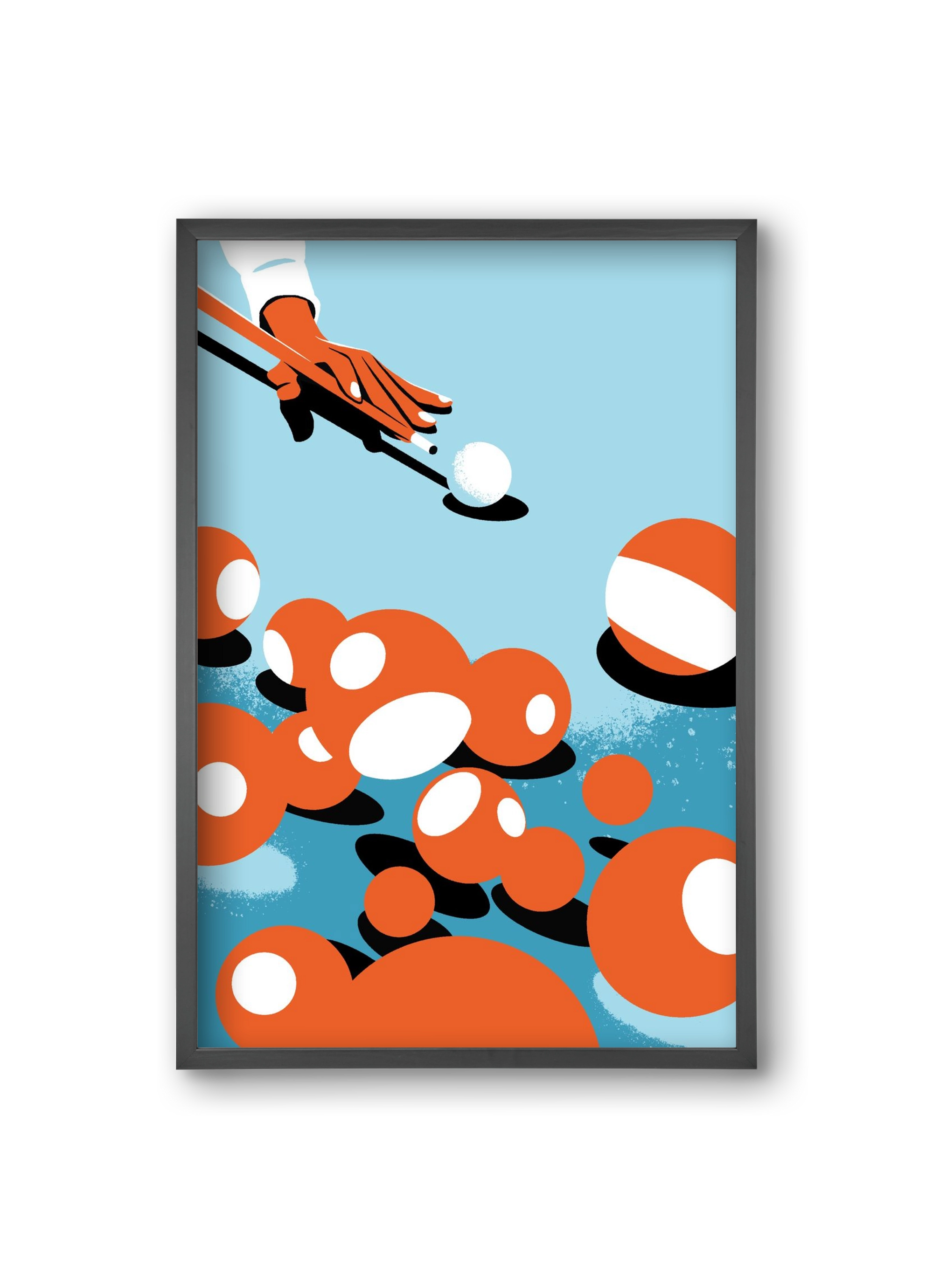 Billiard, 20x30 cm (20x30 cm), Fekete keret