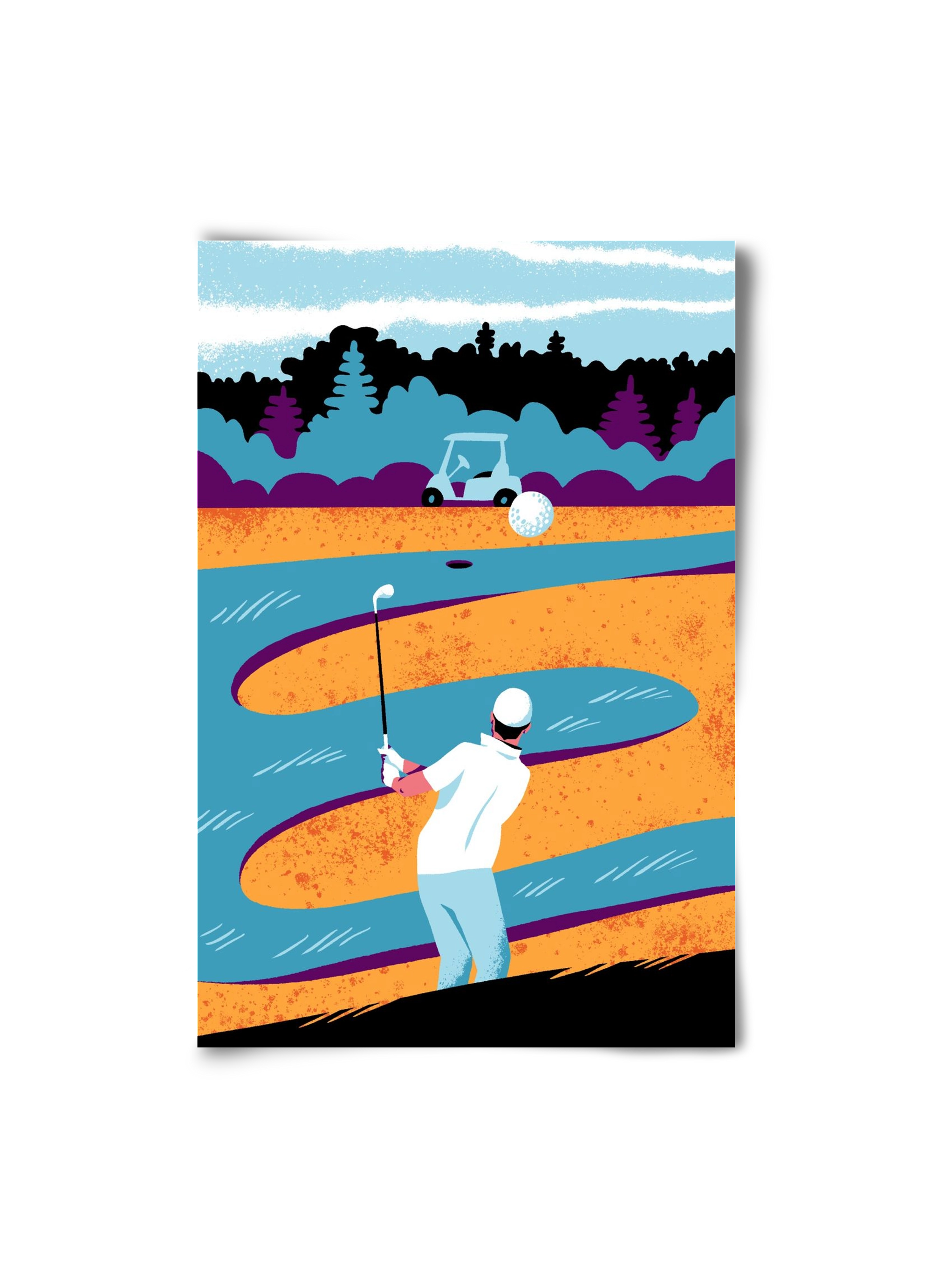 Golf, 20x30 cm, Keret nélkül