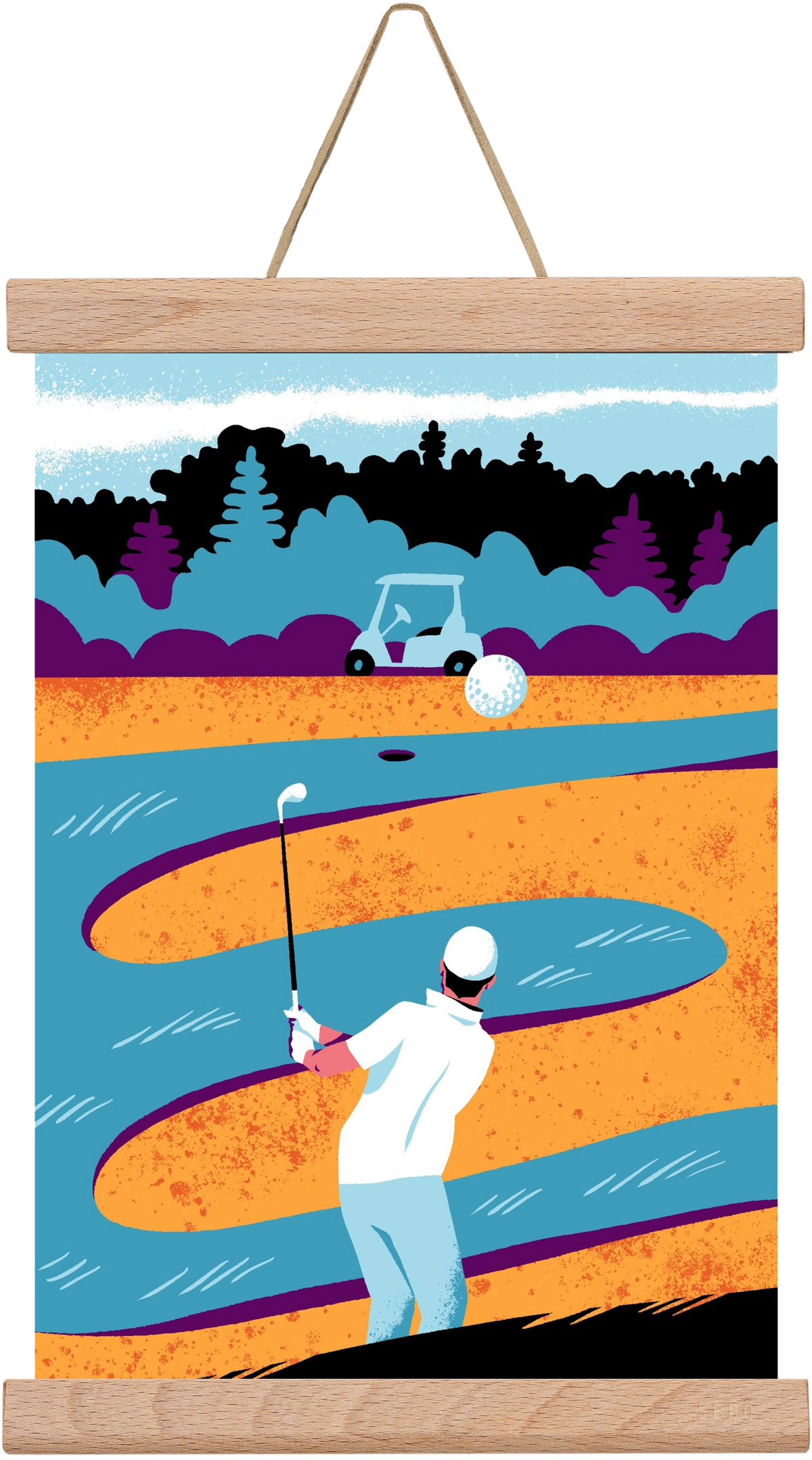 Golf, 20x30 cm (20x30 cm), Tölgy akasztó