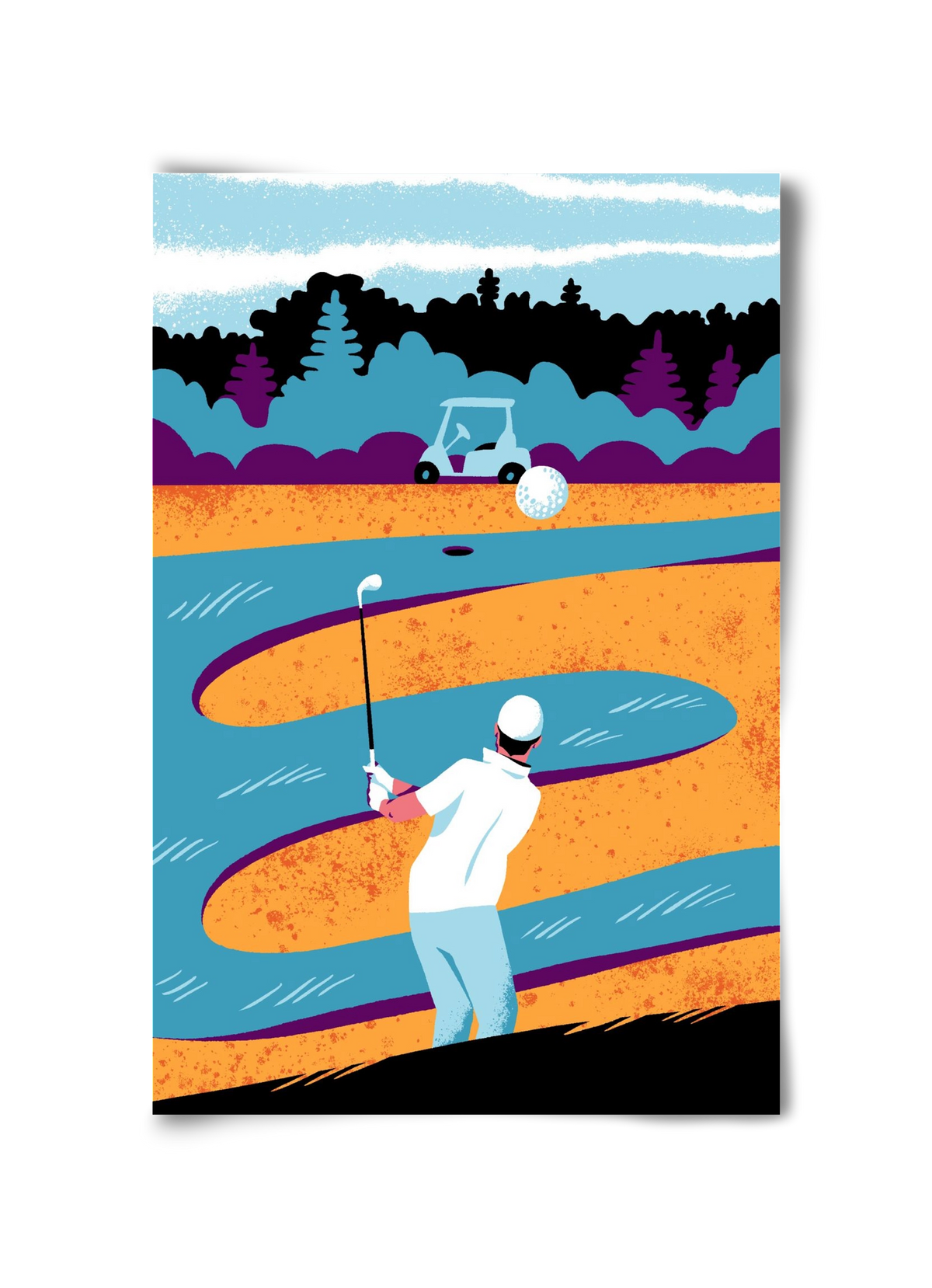 Golf, 30x45 cm, Keret nélkül