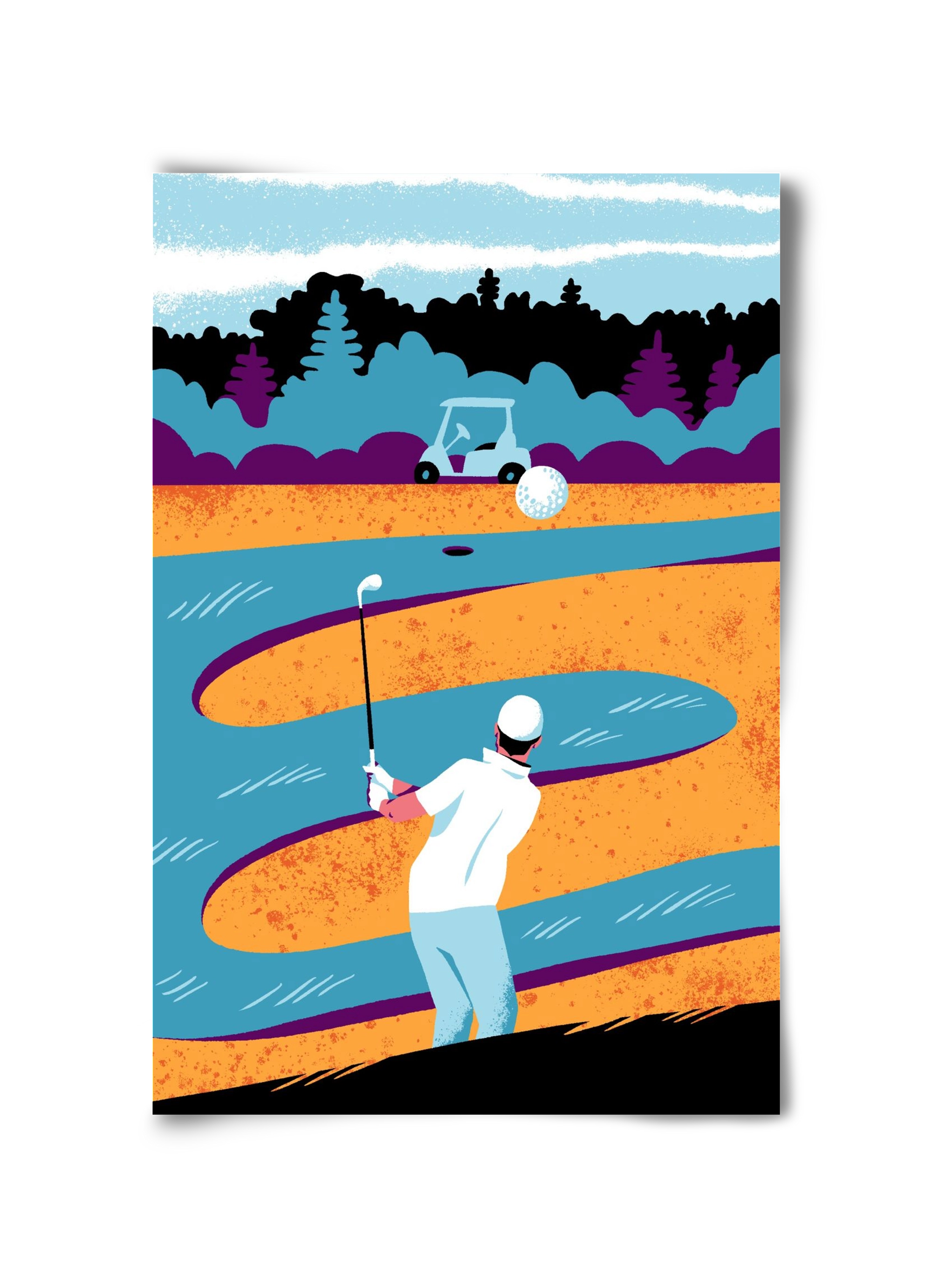 Golf, 30x45 cm, Keret nélkül