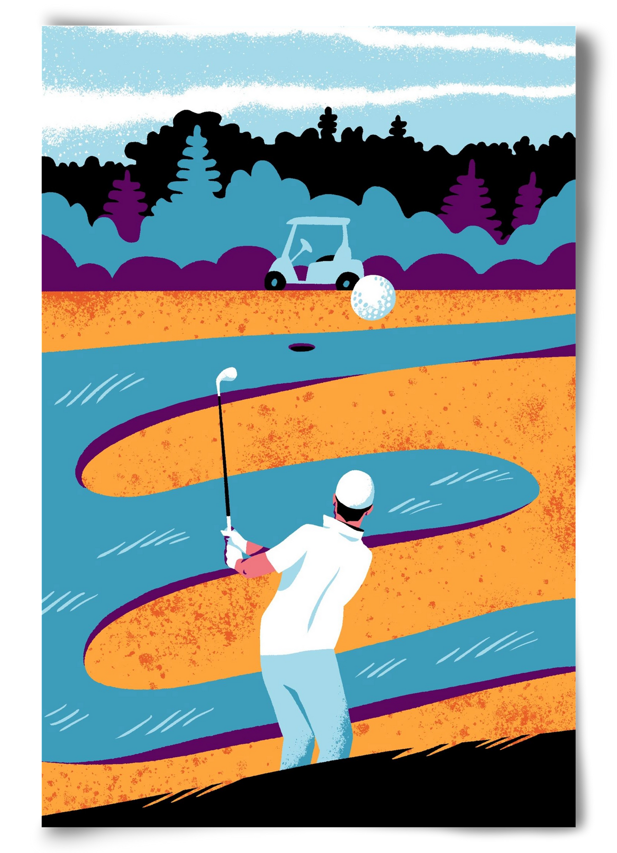 Golf, 60x90 cm, Keret nélkül