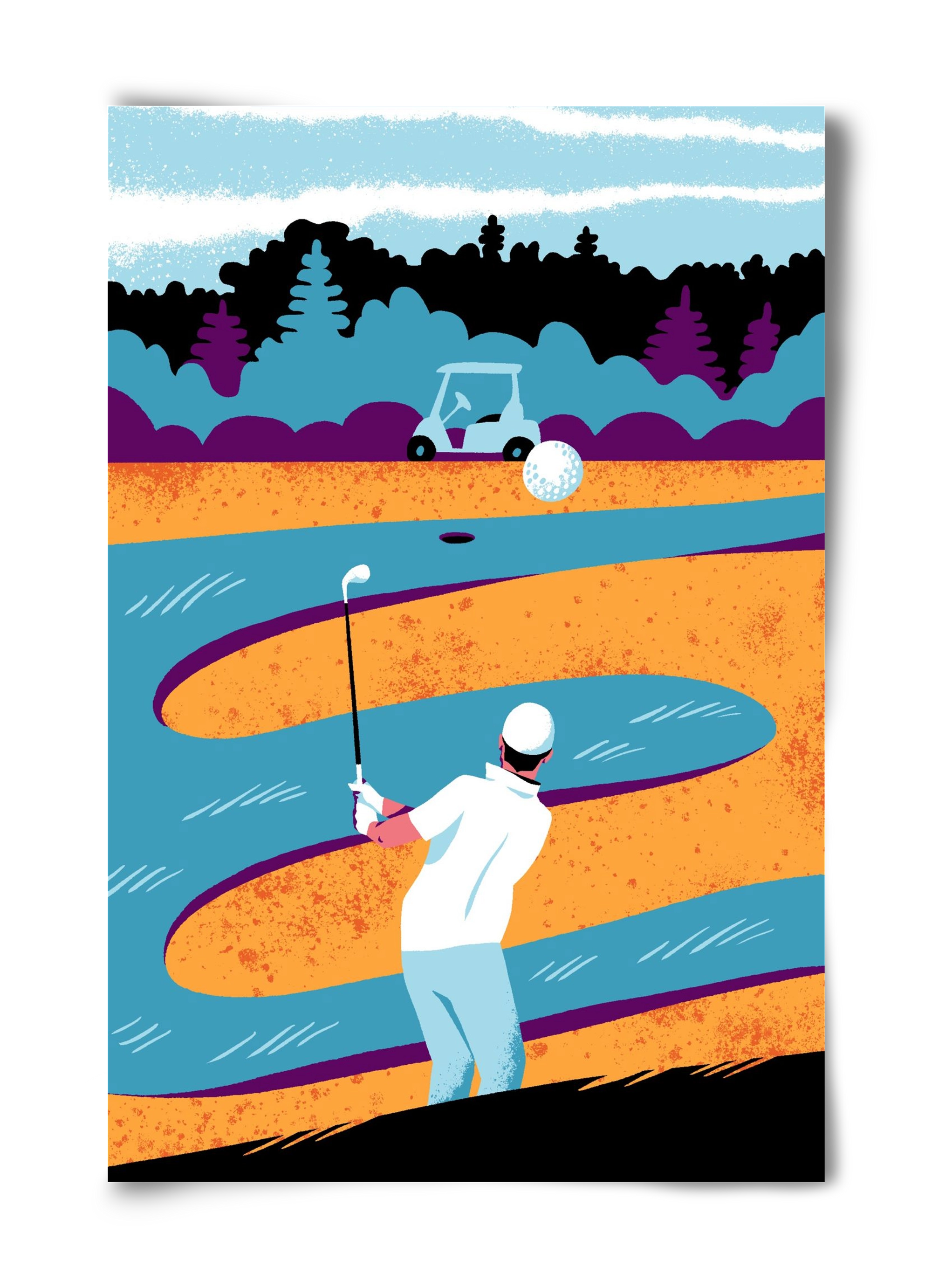 Golf, 40x60 cm, Keret nélkül