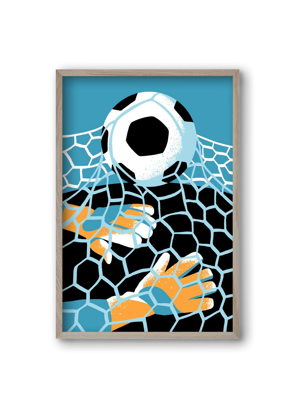 Football, 20x30 cm (20x30 cm), Tölgy keret