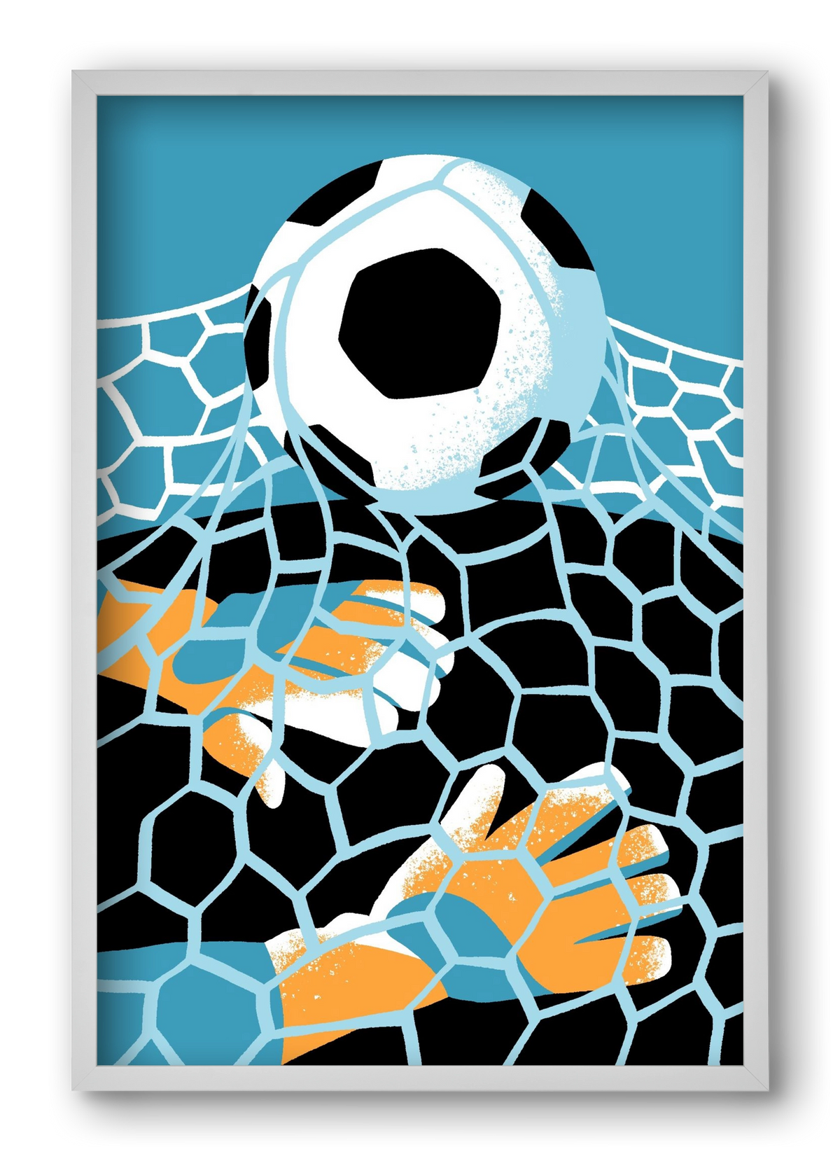 Football, 40x60 cm (40x60 cm), Fehér keret