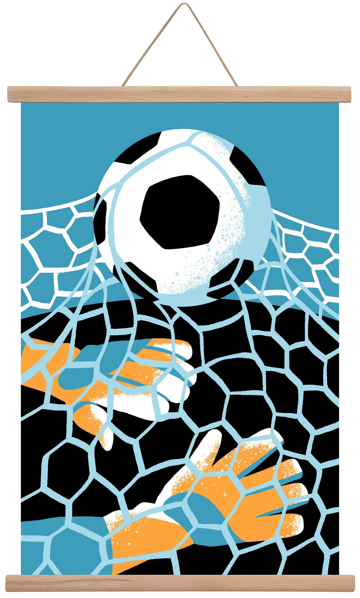 Football, 40x60 cm (40x60 cm), Tölgy akasztó