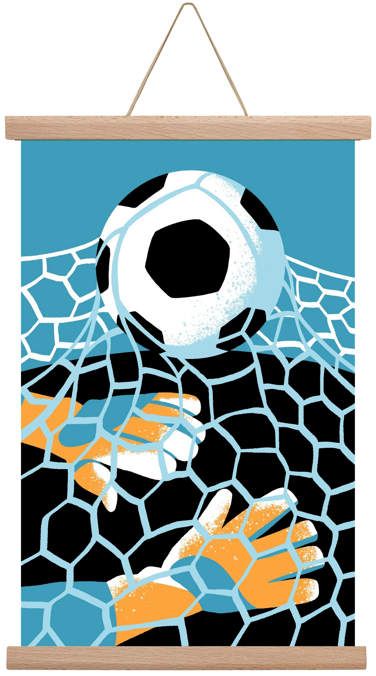 Football, 30x45 cm (30x45 cm), Tölgy akasztó