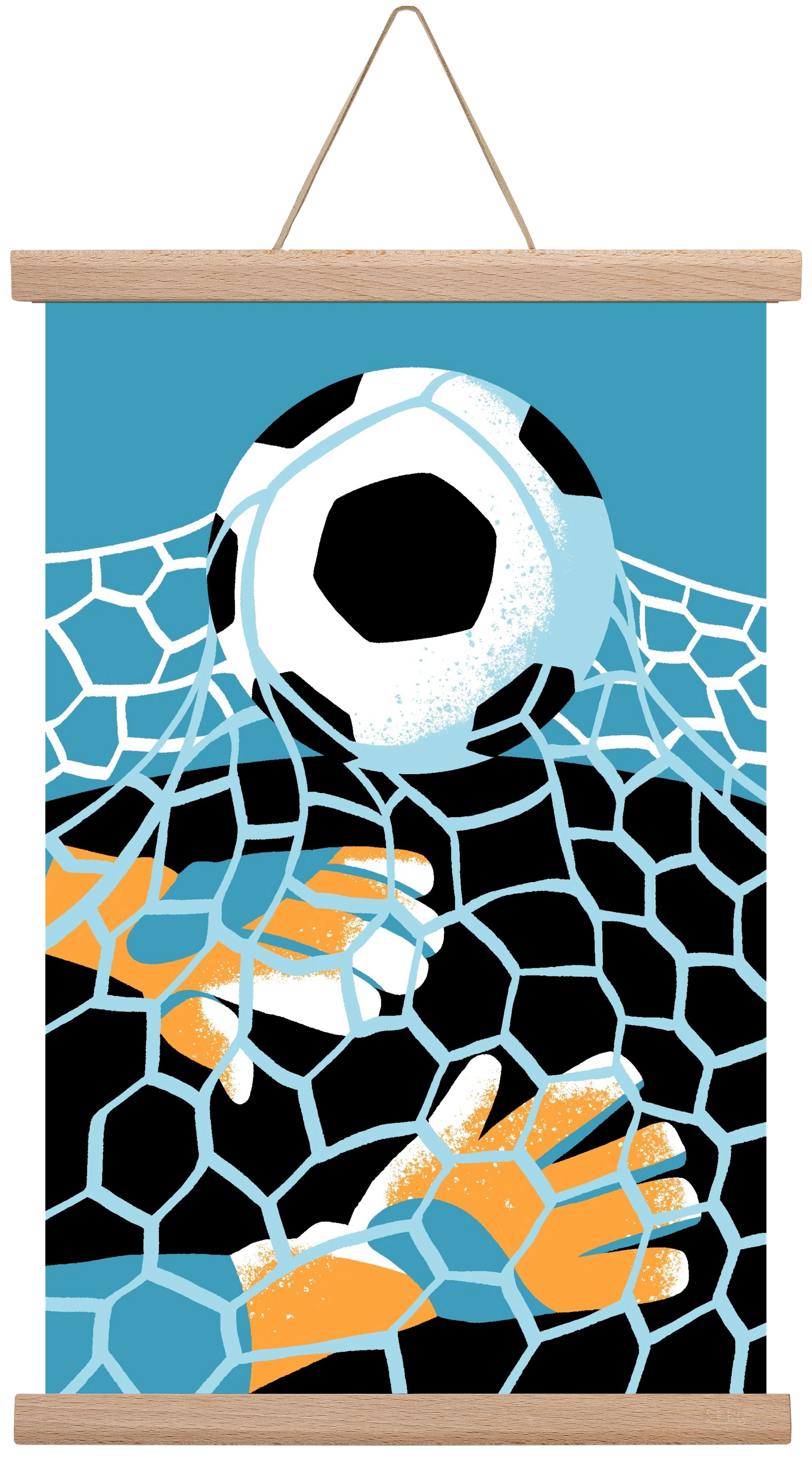 Football, 30x45 cm (30x45 cm), Tölgy akasztó