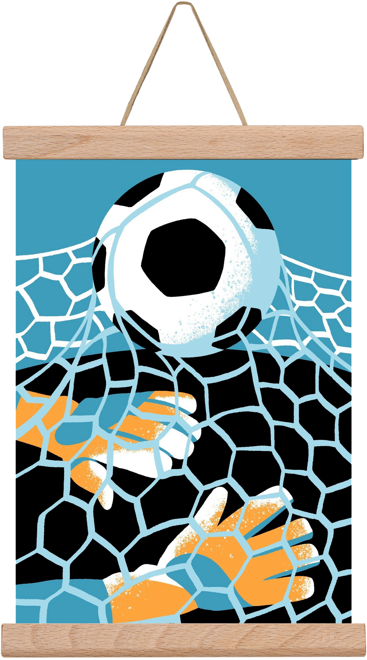 Football, 20x30 cm (20x30 cm), Tölgy akasztó