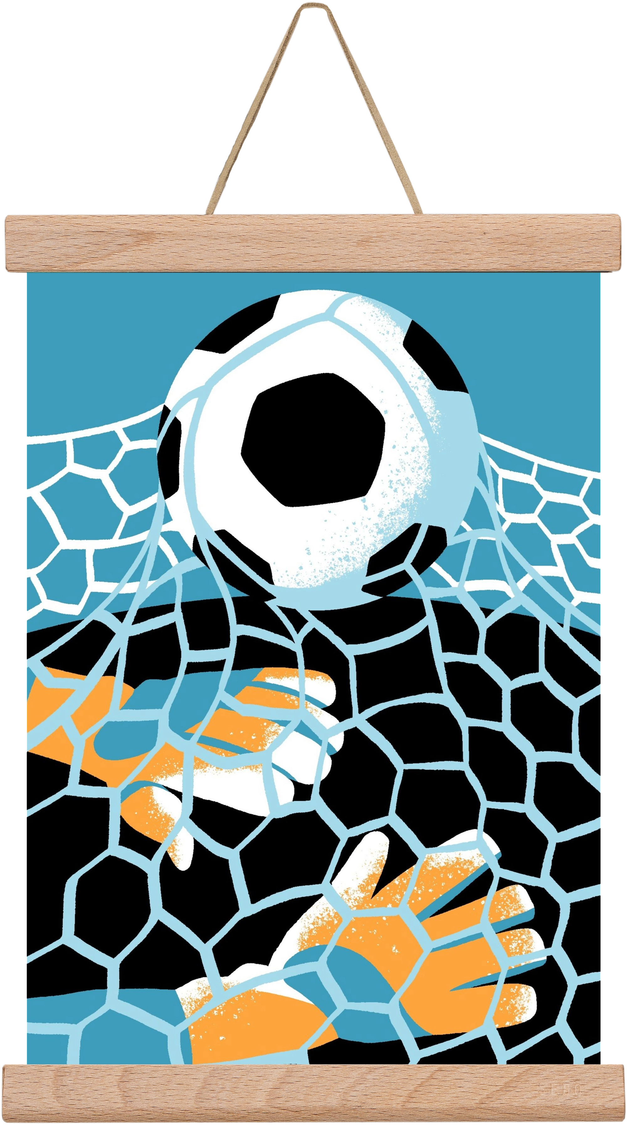 Football, 20x30 cm (20x30 cm), Tölgy akasztó