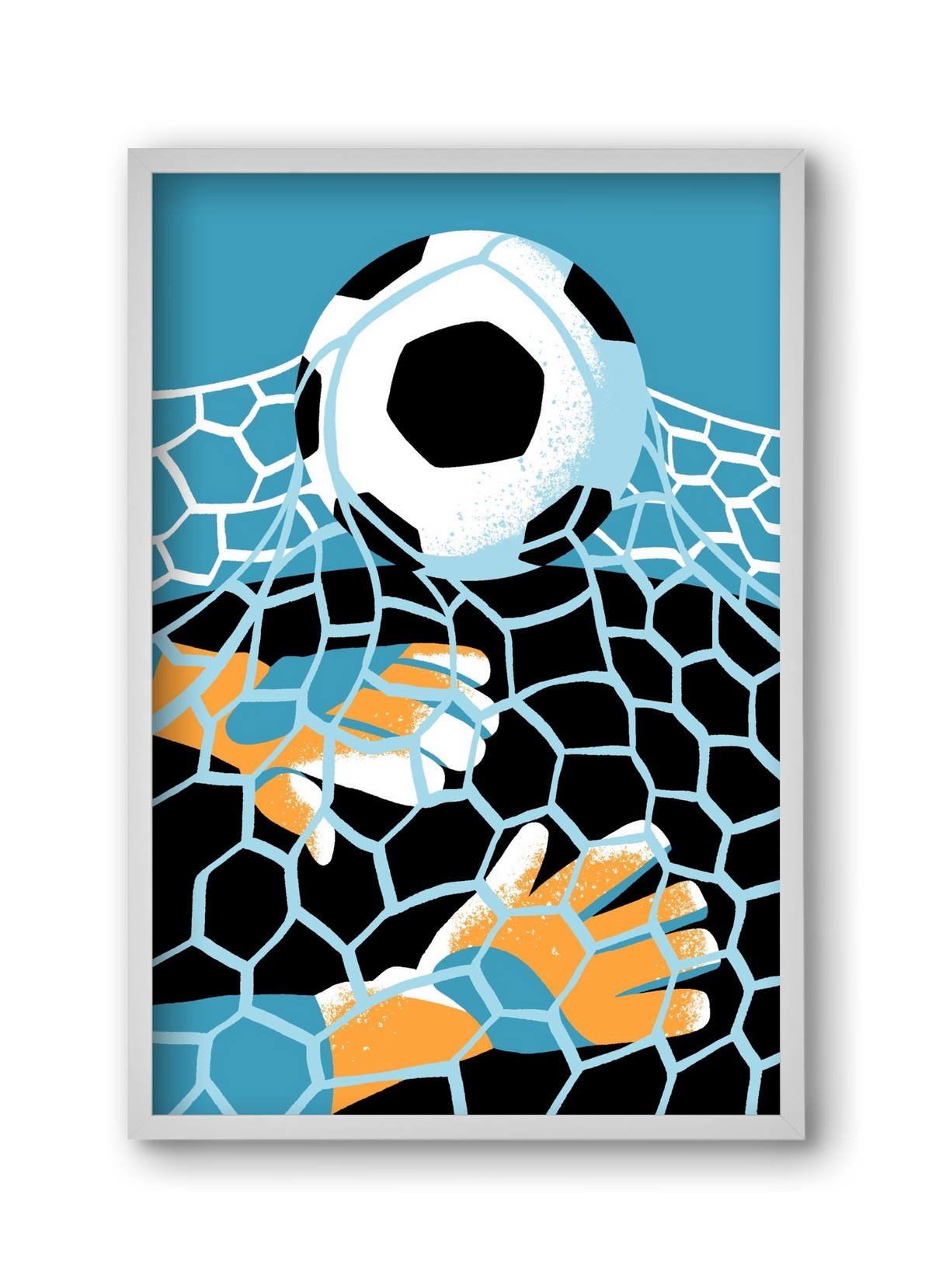 Football, 30x45 cm (30x45 cm), Fehér keret