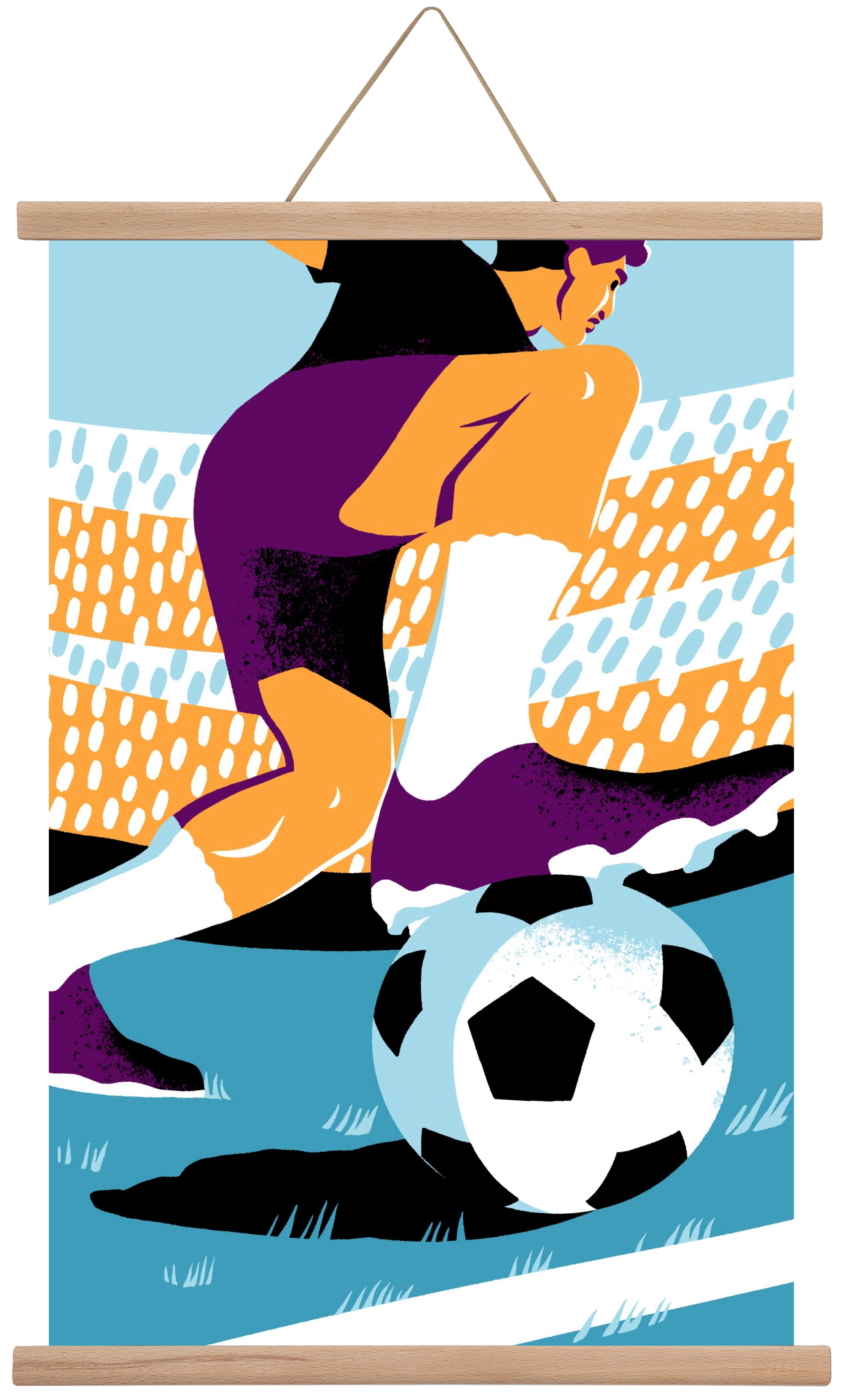Soccer, 40x60 cm (40x60 cm), Tölgy akasztó