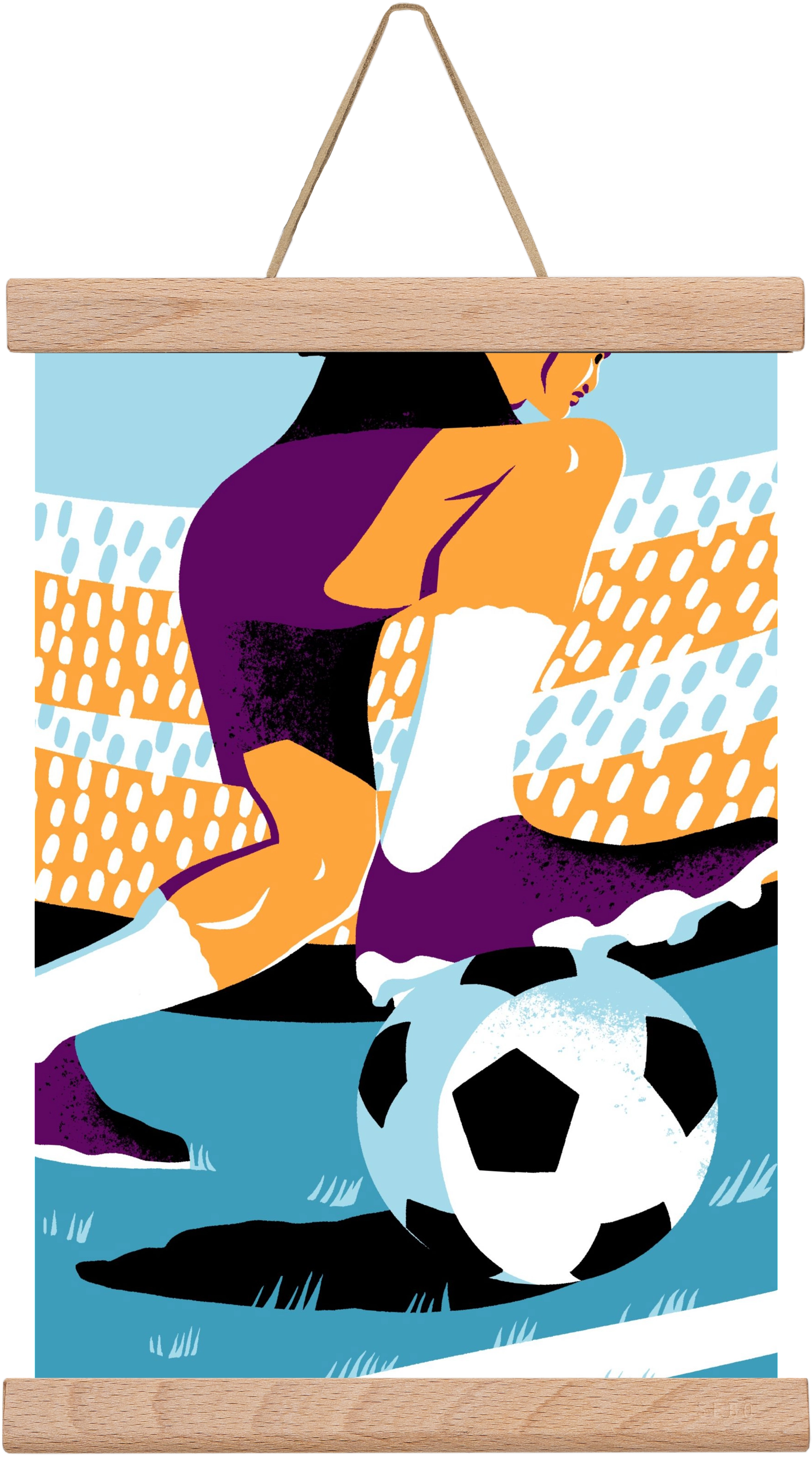 Soccer, 20x30 cm (20x30 cm), Tölgy akasztó