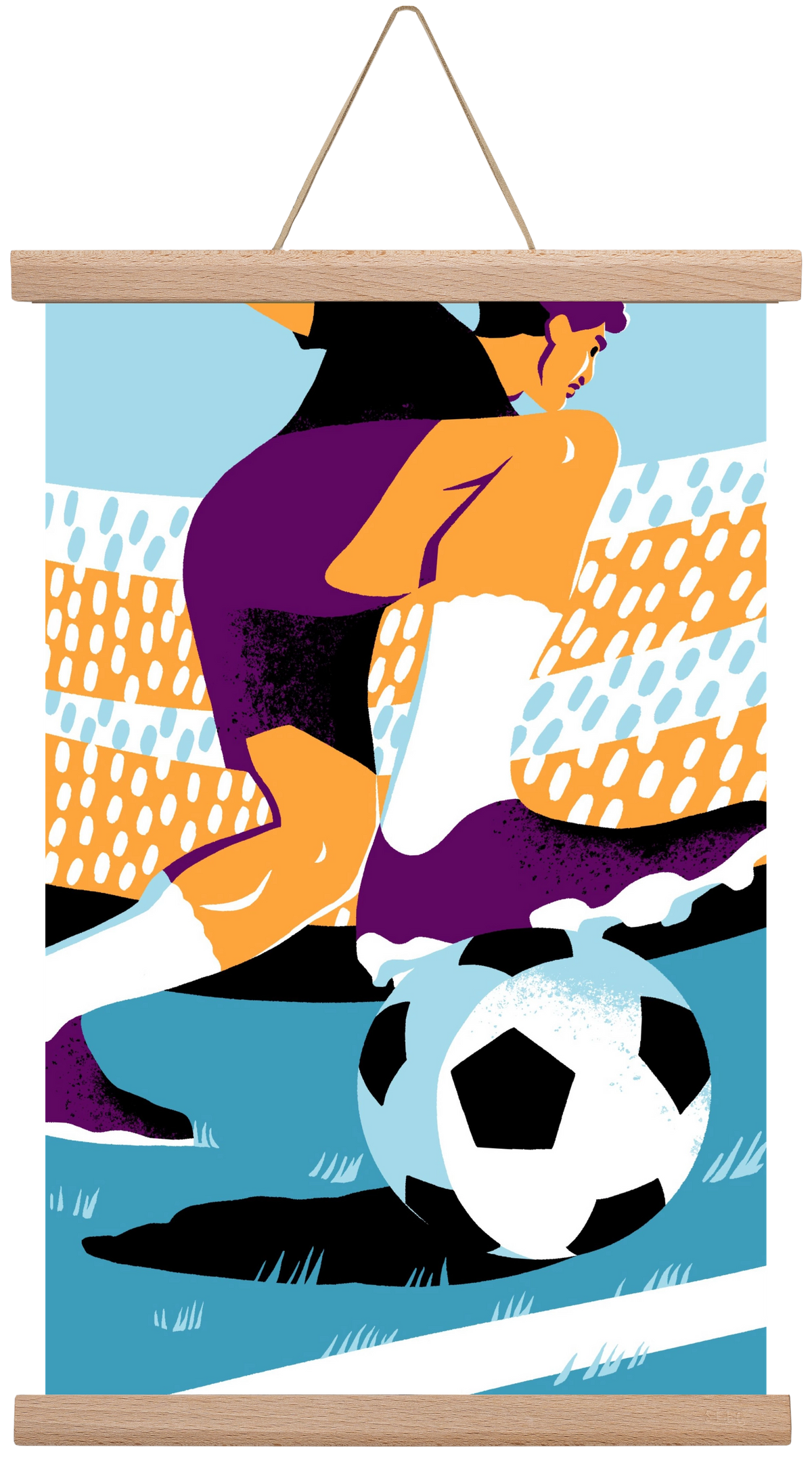 Soccer, 30x45 cm (30x45 cm), Tölgy akasztó