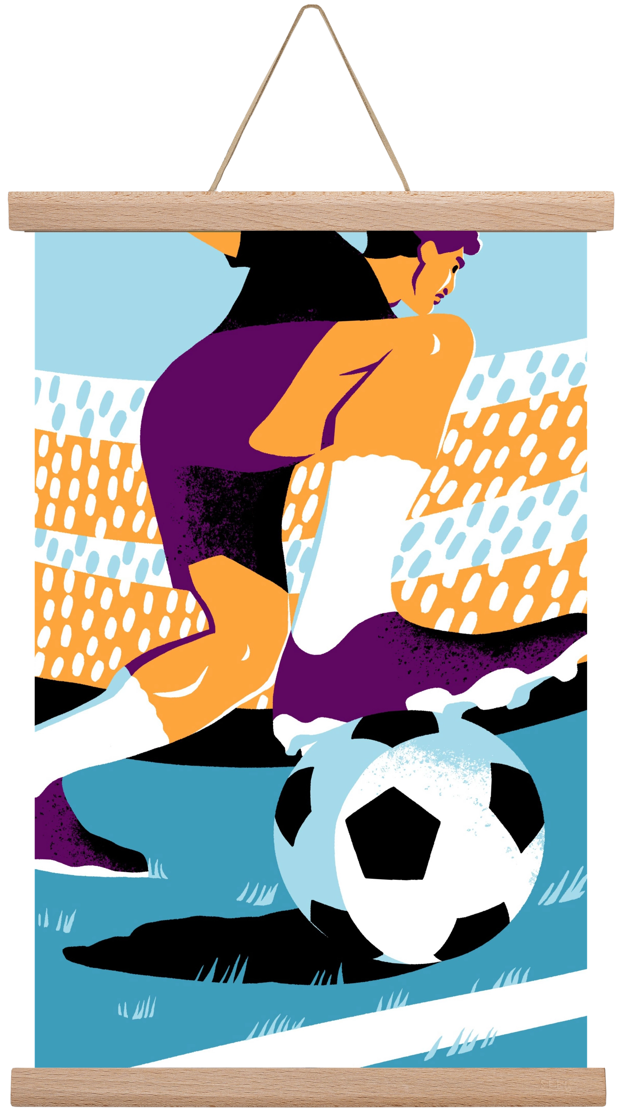 Soccer, 30x45 cm (30x45 cm), Tölgy akasztó
