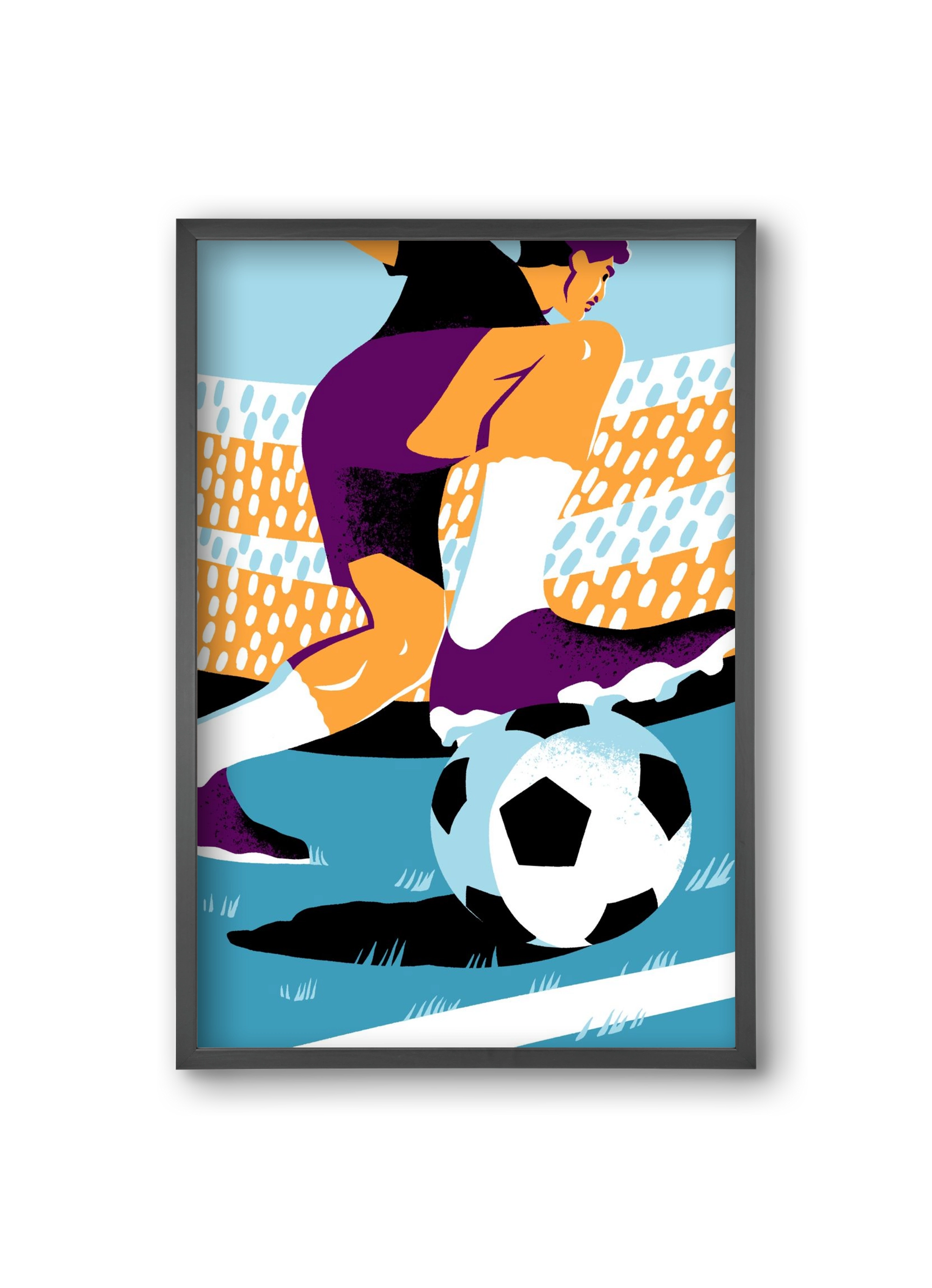 Soccer, 20x30 cm (20x30 cm), Fekete keret