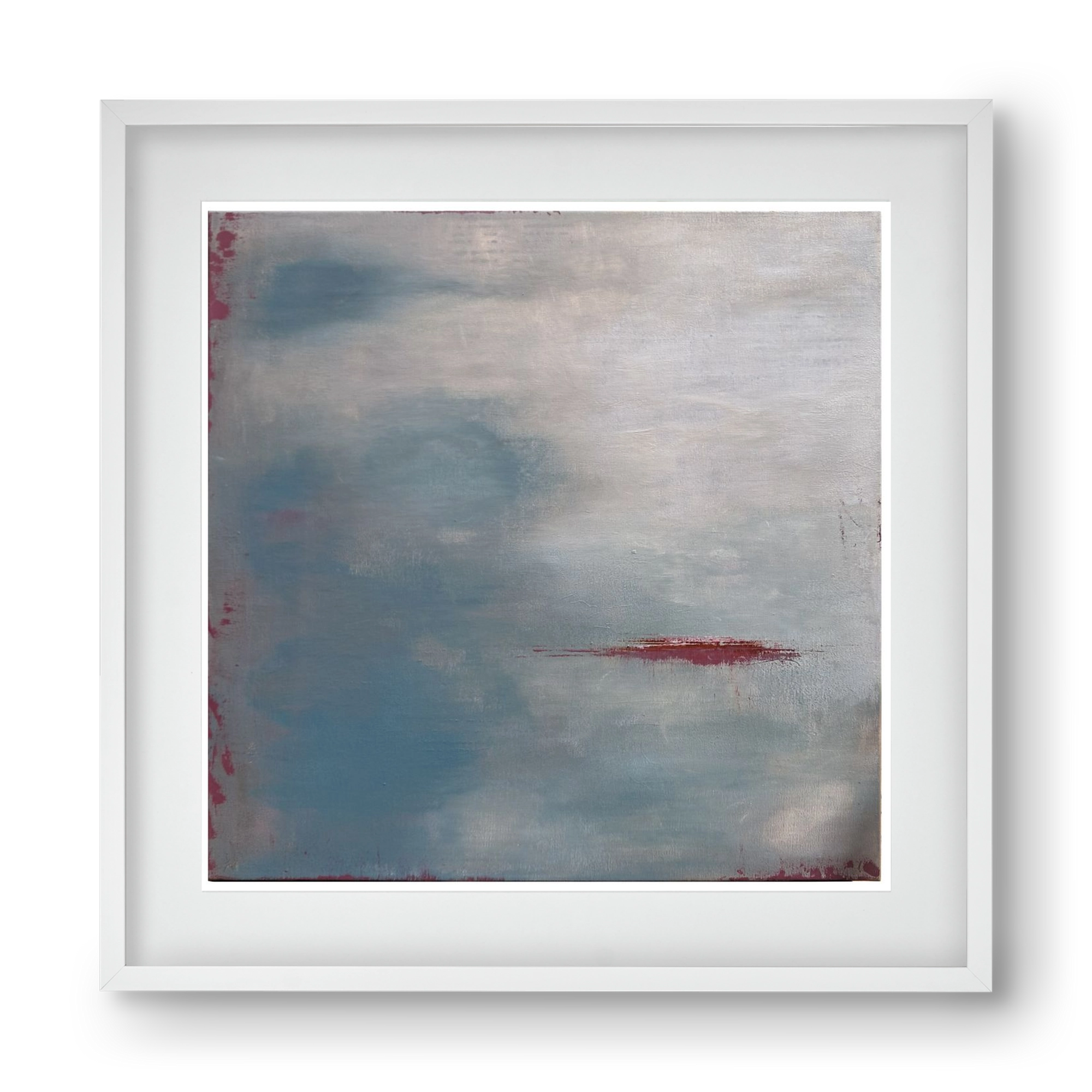 megérkezik, 40x40 cm (30x30 cm), Fehér keret, paszpartuval