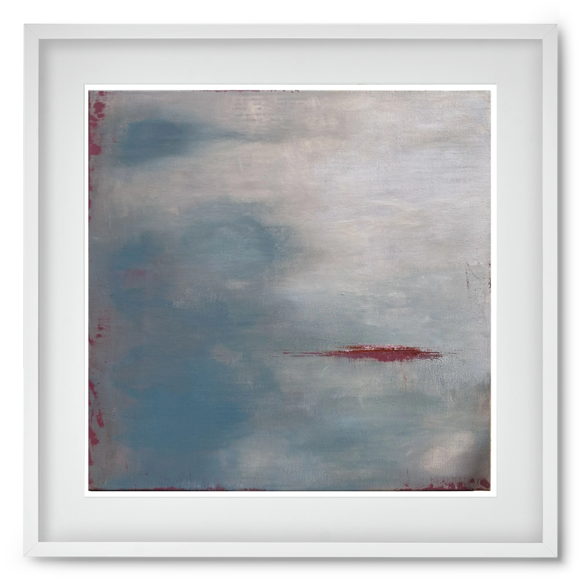 megérkezik, 50x50 cm (40x40 cm), Fehér keret, paszpartuval