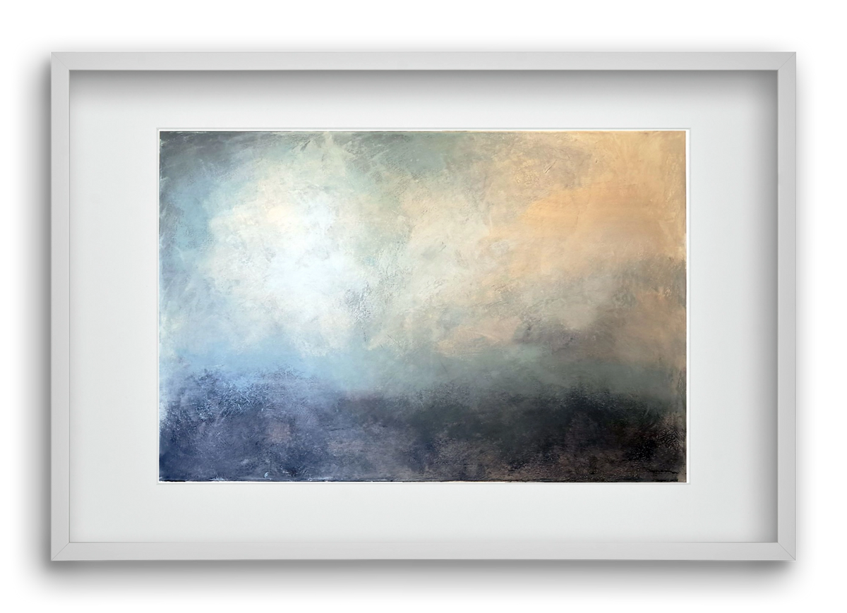 áthaladás, 60x40 cm (45x30 cm), Fehér keret, paszpartuval