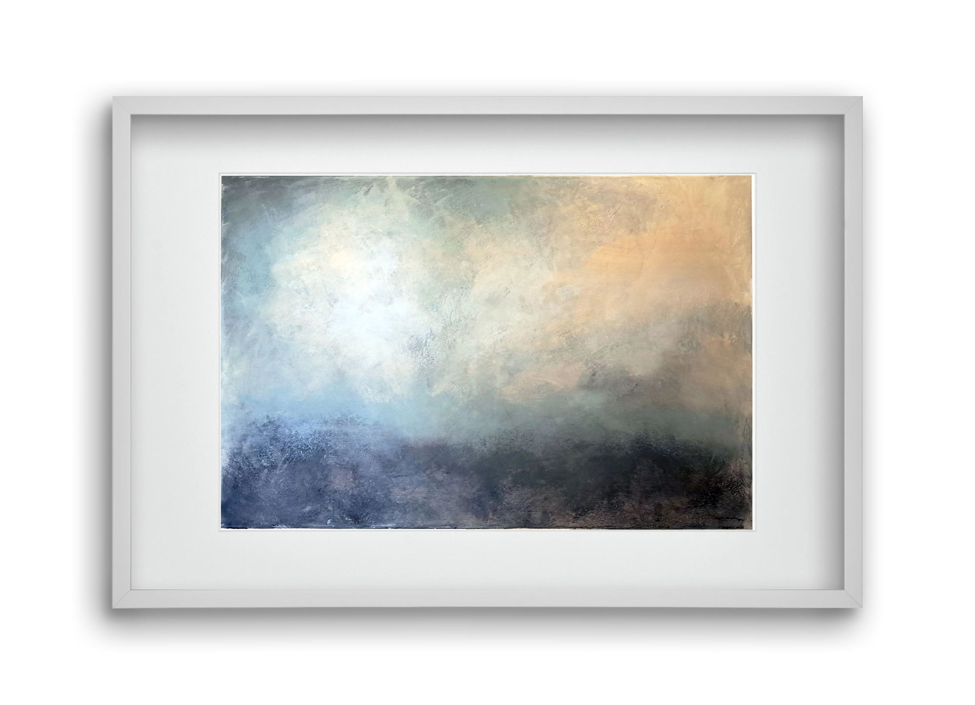 áthaladás, 45x30 cm (30x20 cm), Fehér keret, paszpartuval