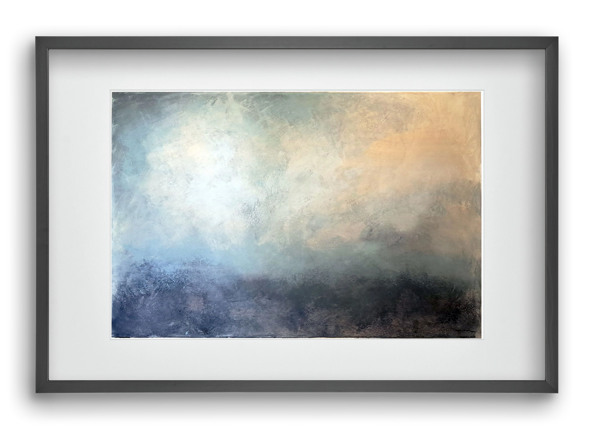 áthaladás, 60x40 cm (45x30 cm), Fekete keret, paszpartuval