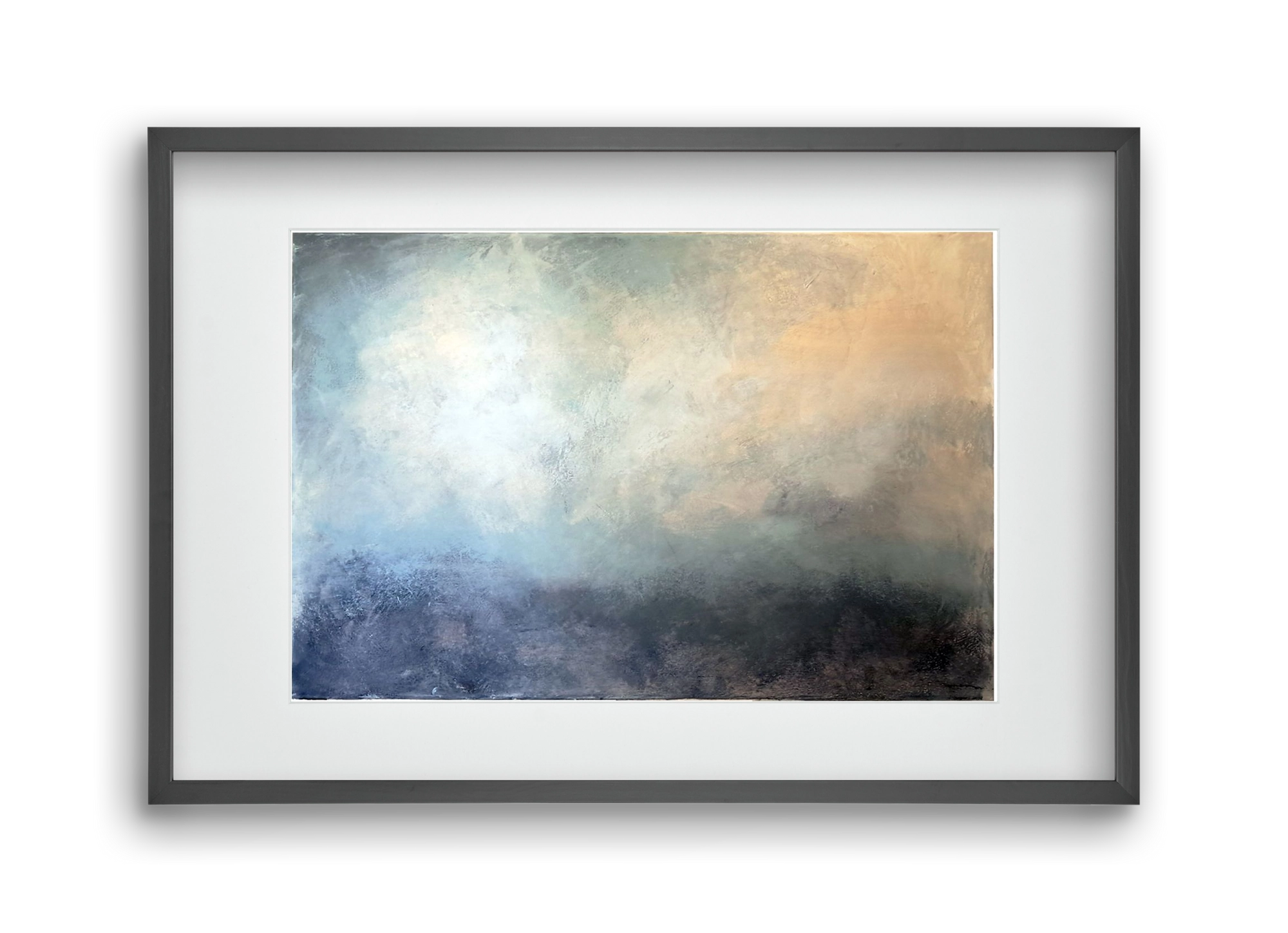 áthaladás, 45x30 cm (30x20 cm), Fekete keret, paszpartuval