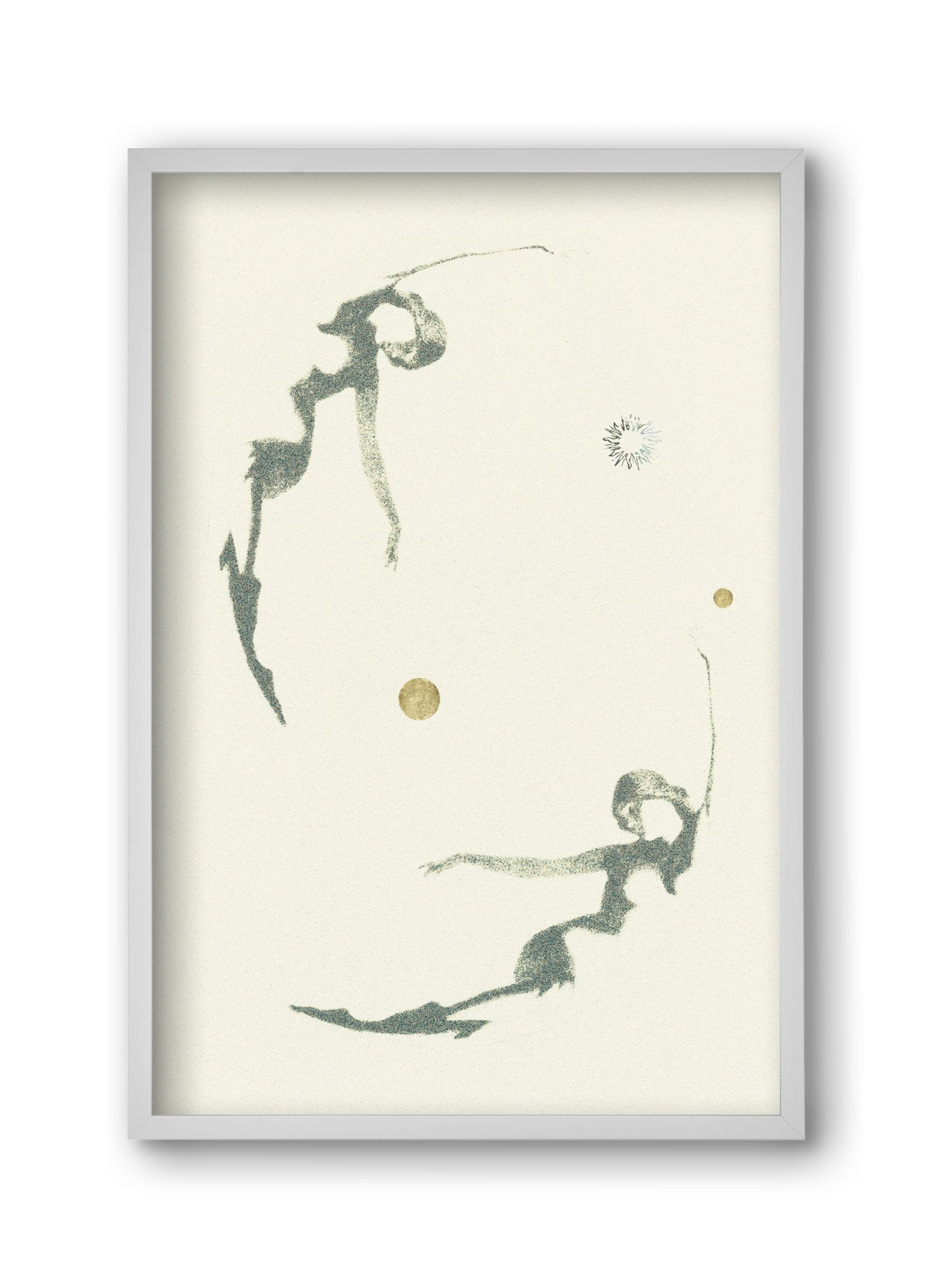 twins, 30x45 cm (30x45 cm), Fehér keret