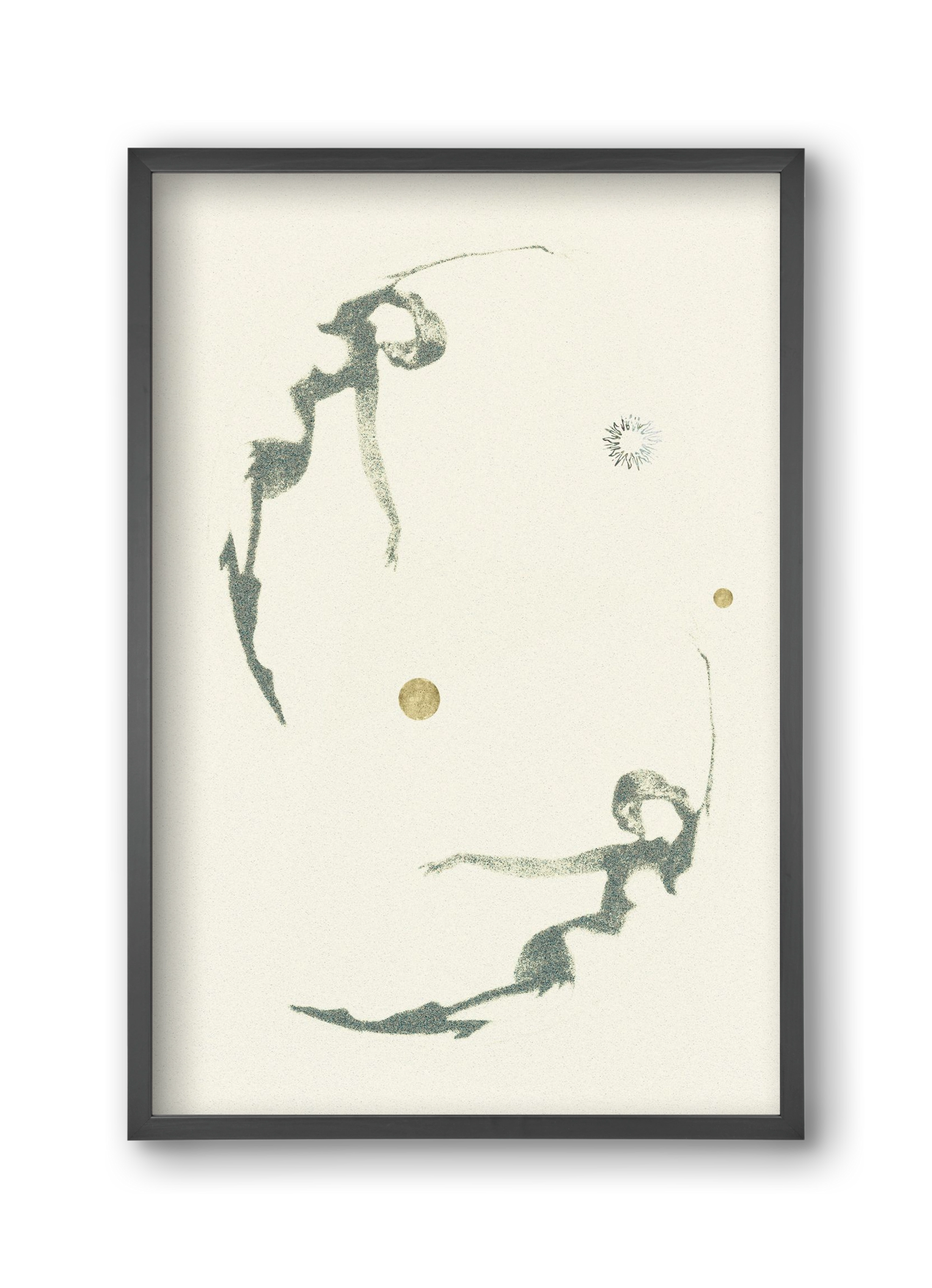 twins, 30x45 cm (30x45 cm), Fekete keret