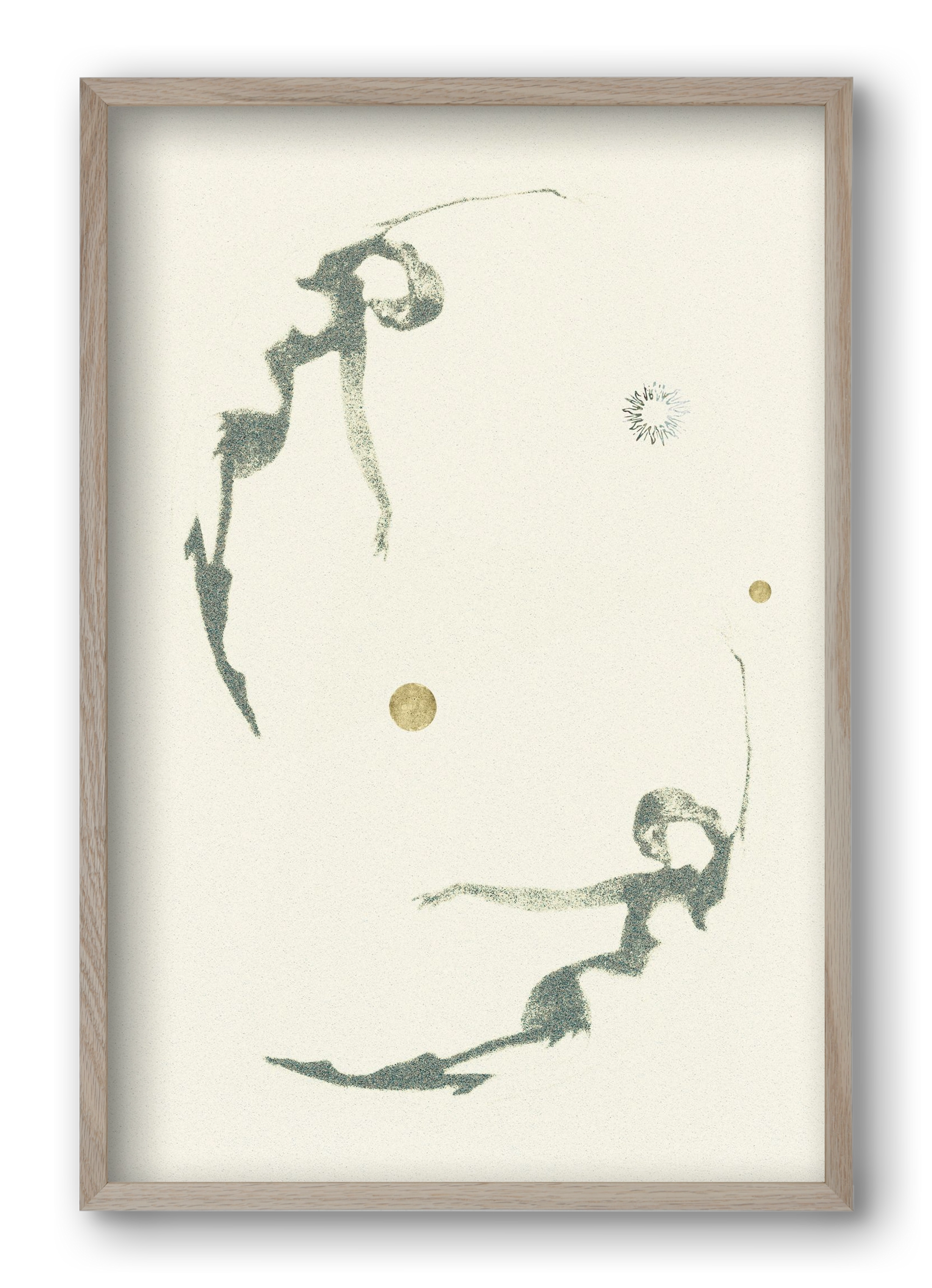 twins, 40x60 cm (40x60 cm), Tölgy keret