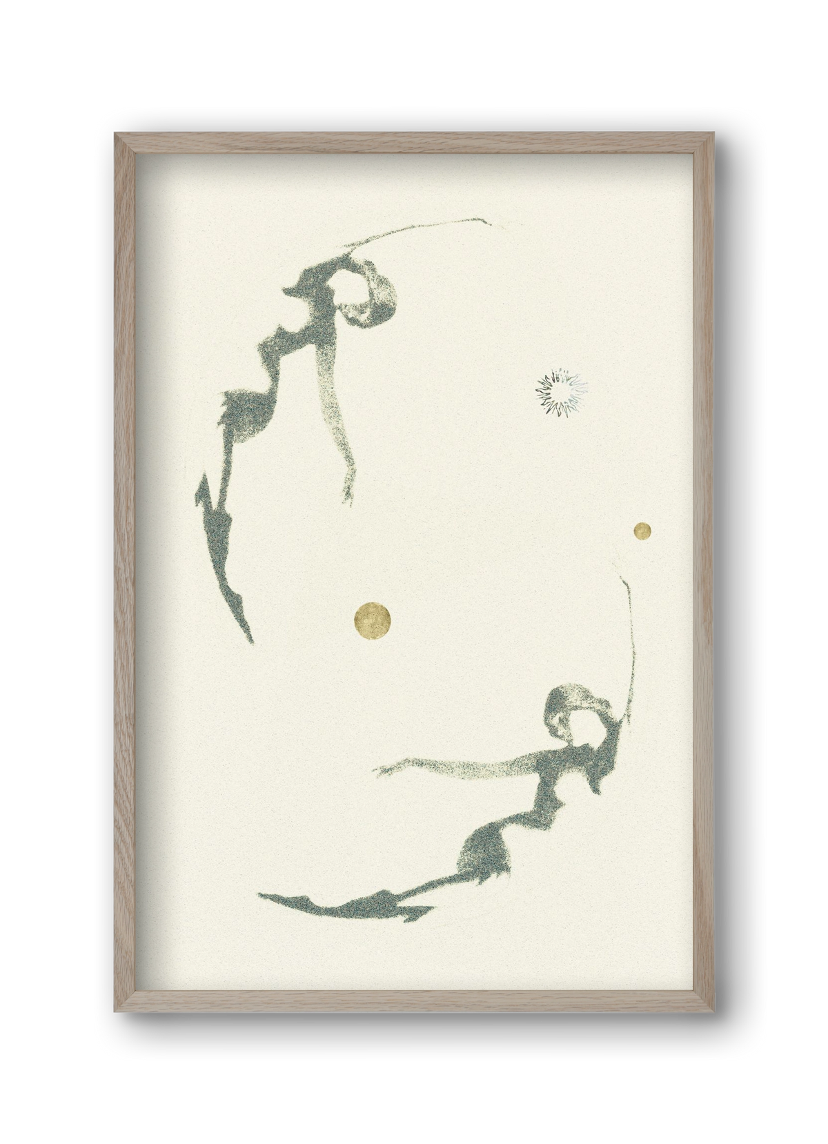 twins, 30x45 cm (30x45 cm), Tölgy keret