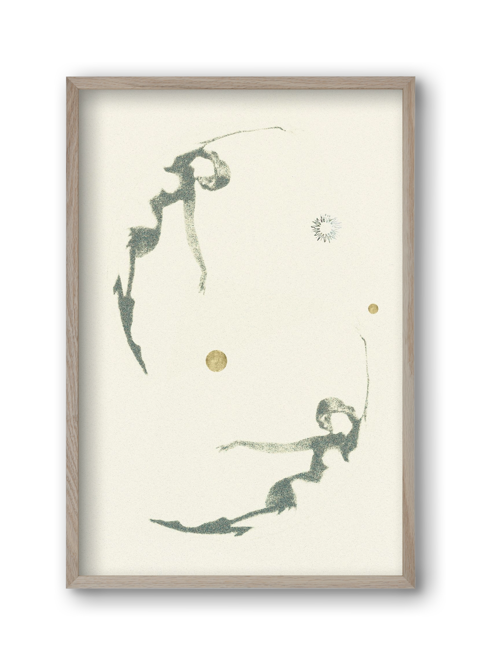 twins, 30x45 cm (30x45 cm), Tölgy keret