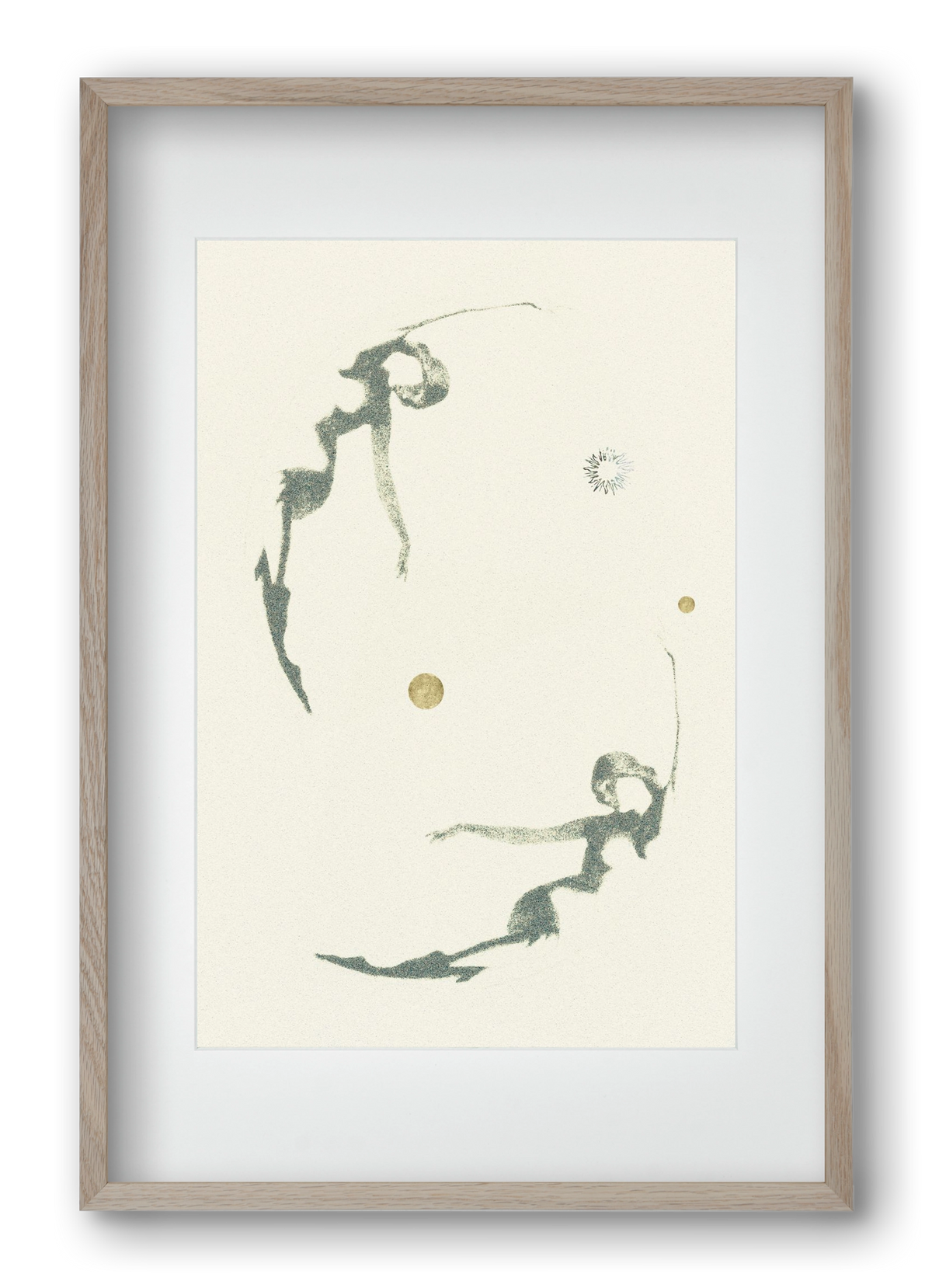 twins, 40x60 cm (30x45 cm), Tölgy keret, paszpartuval