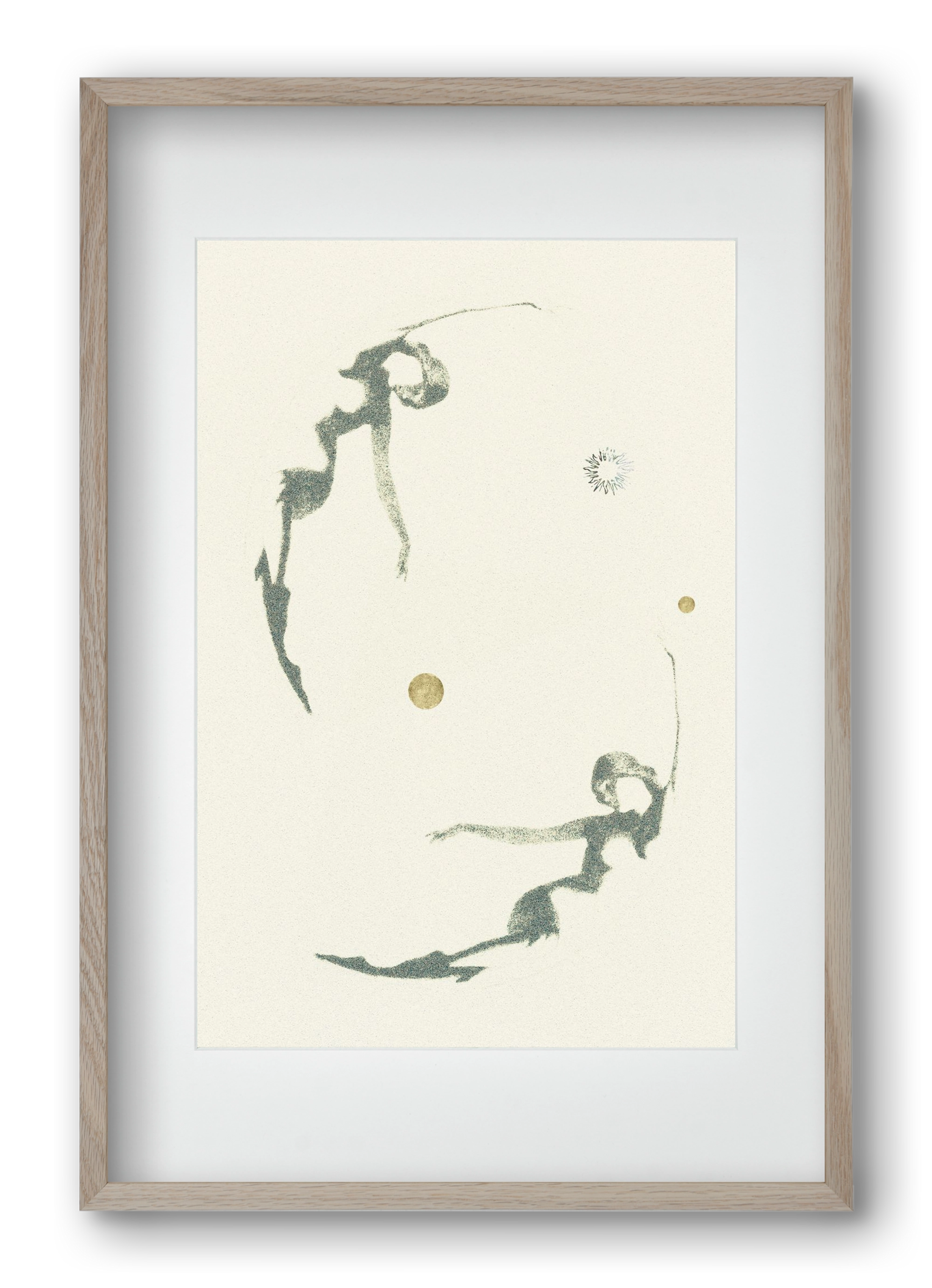 twins, 40x60 cm (30x45 cm), Tölgy keret, paszpartuval