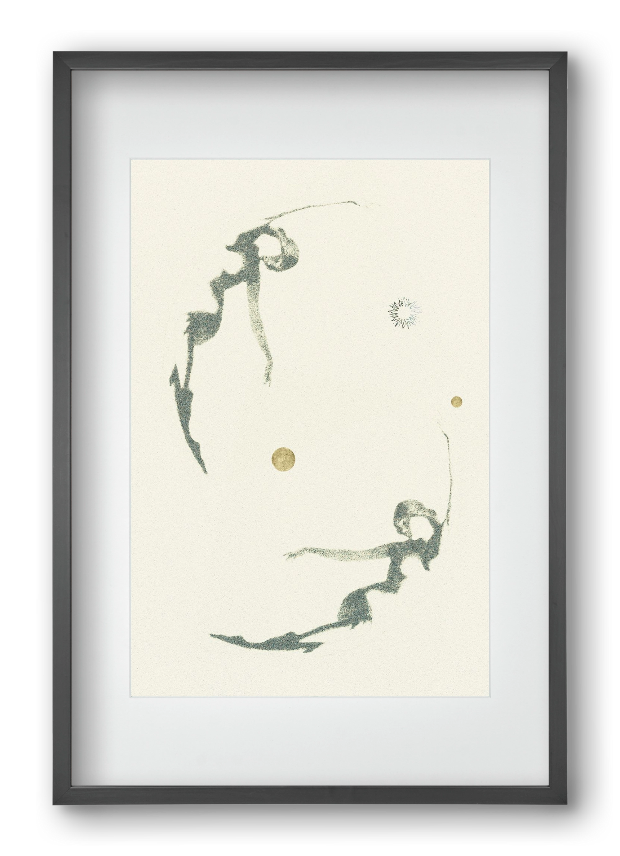 twins, 40x60 cm (30x45 cm), Fekete keret, paszpartuval