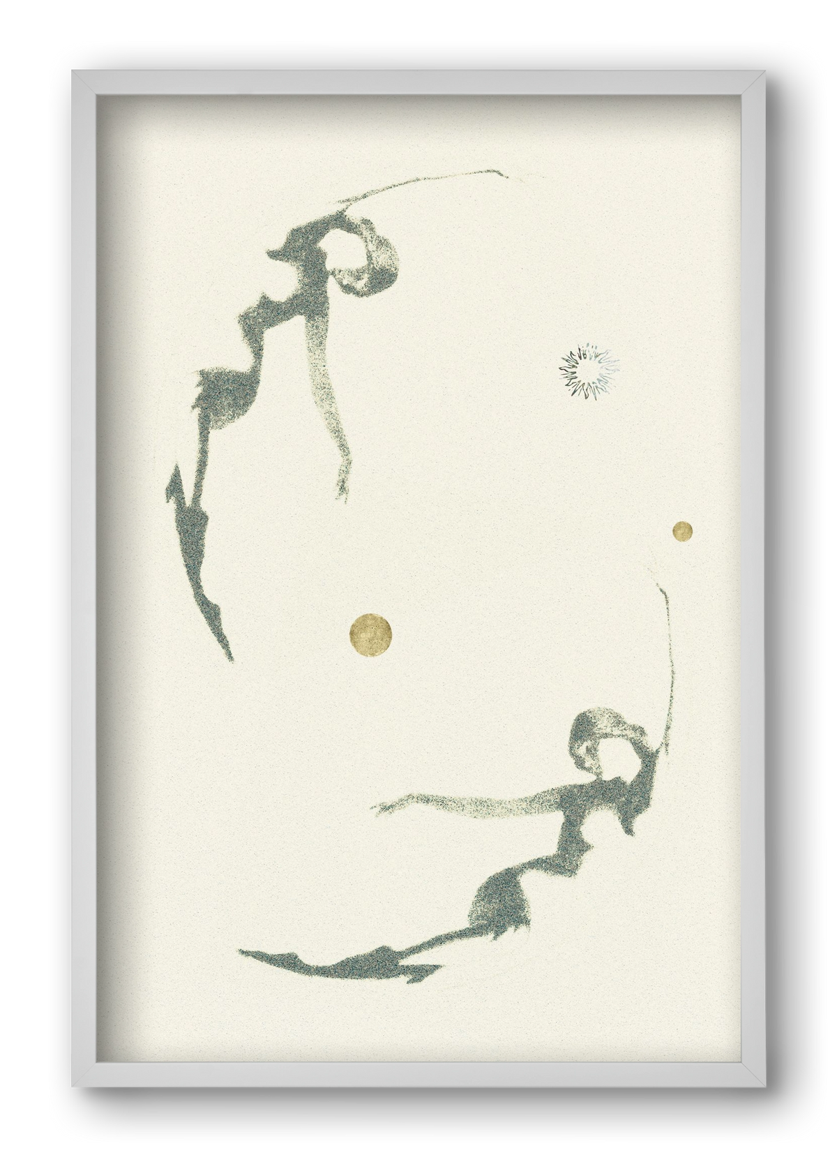 twins, 40x60 cm (40x60 cm), Fehér keret