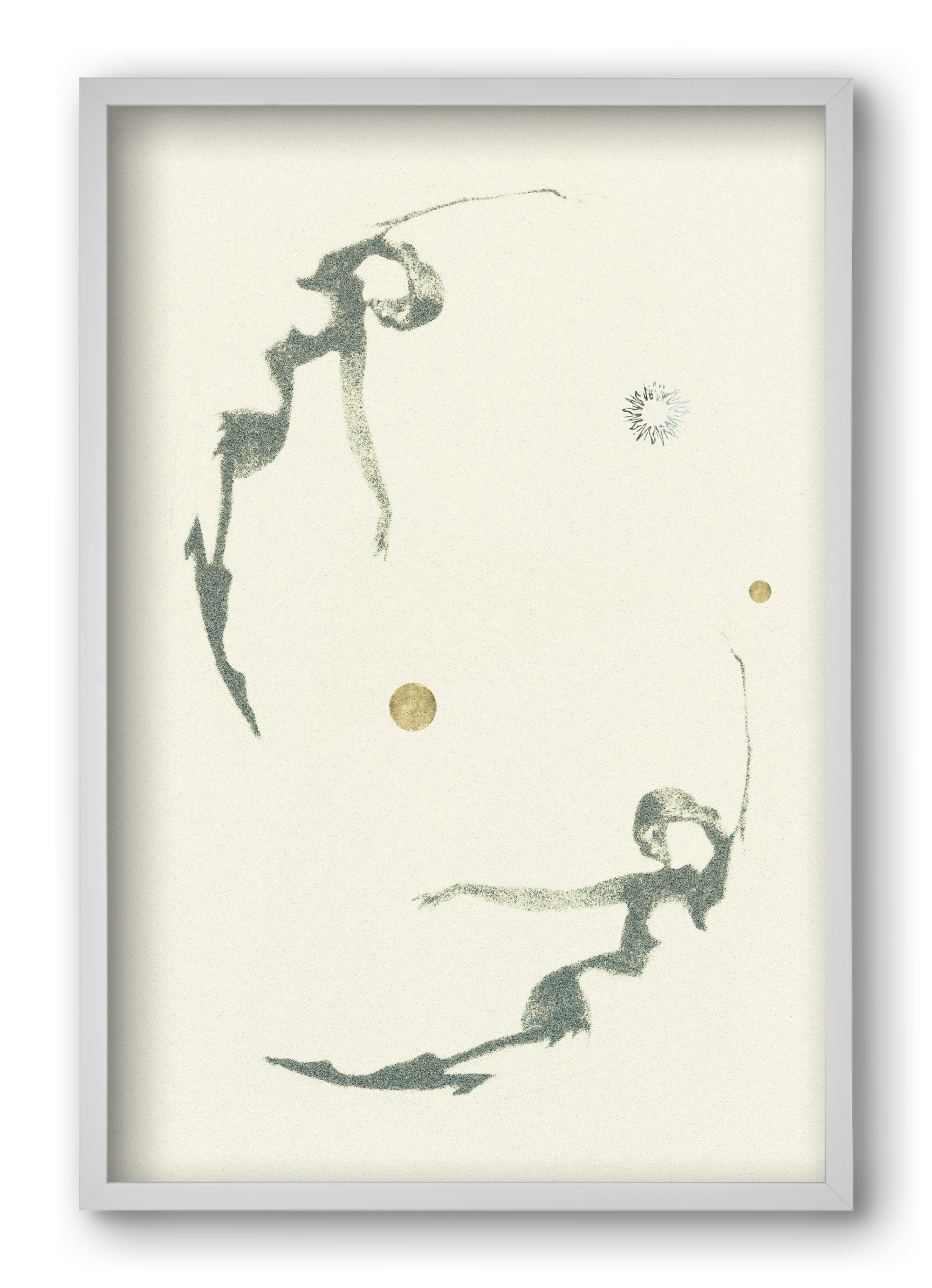 twins, 40x60 cm (40x60 cm), Fehér keret