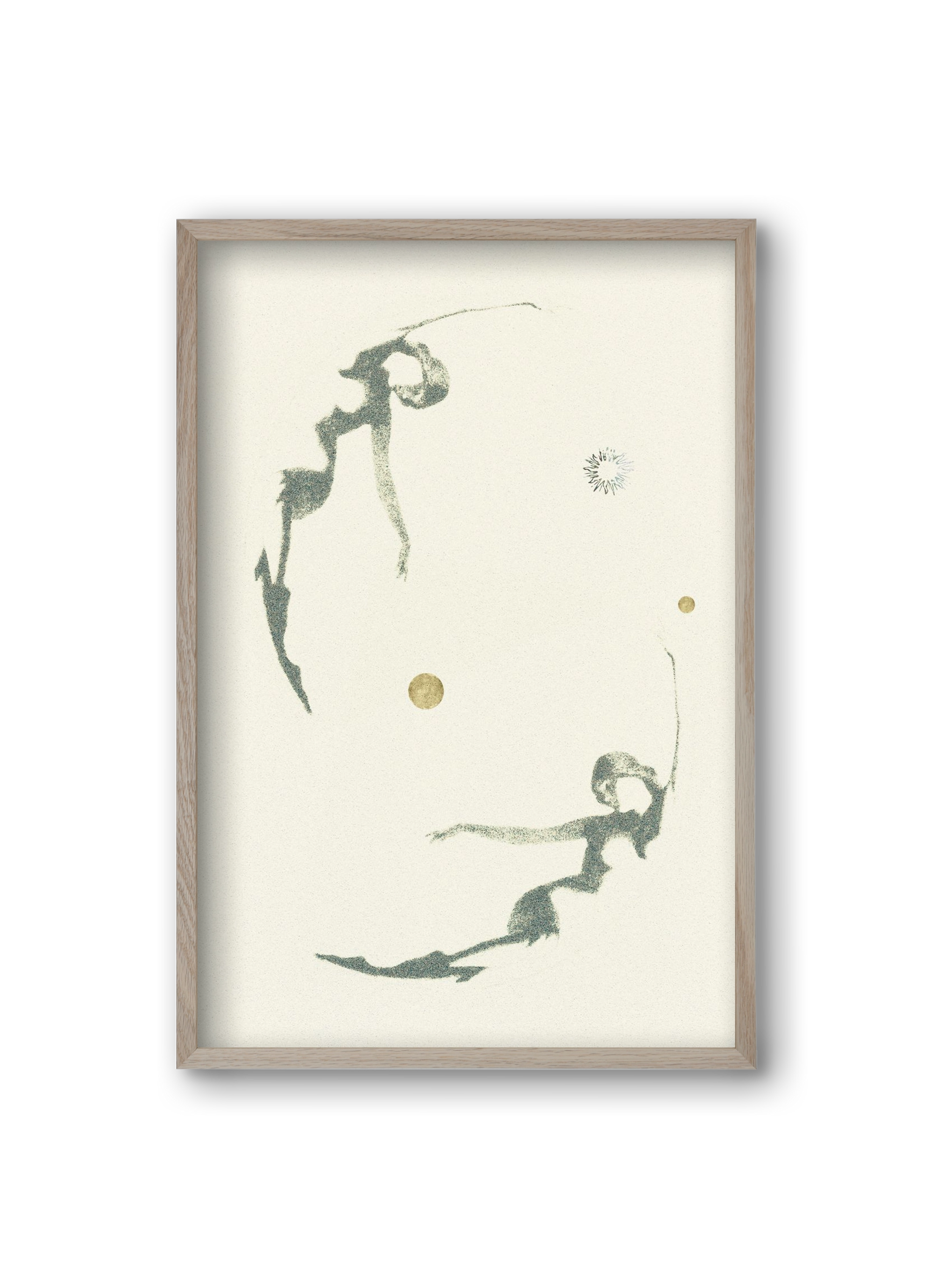 twins, 20x30 cm (20x30 cm), Tölgy keret