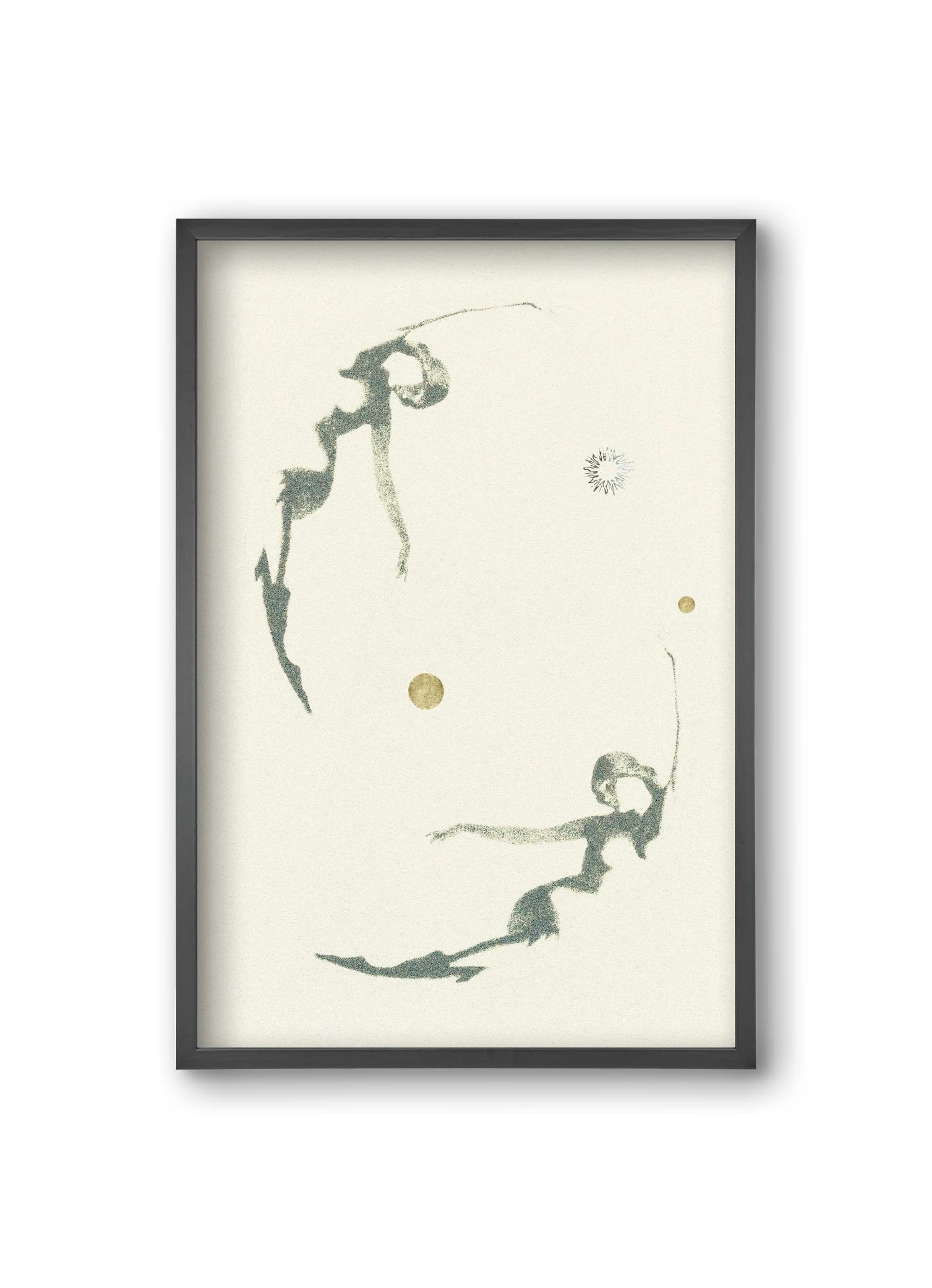 twins, 20x30 cm (20x30 cm), Fekete keret