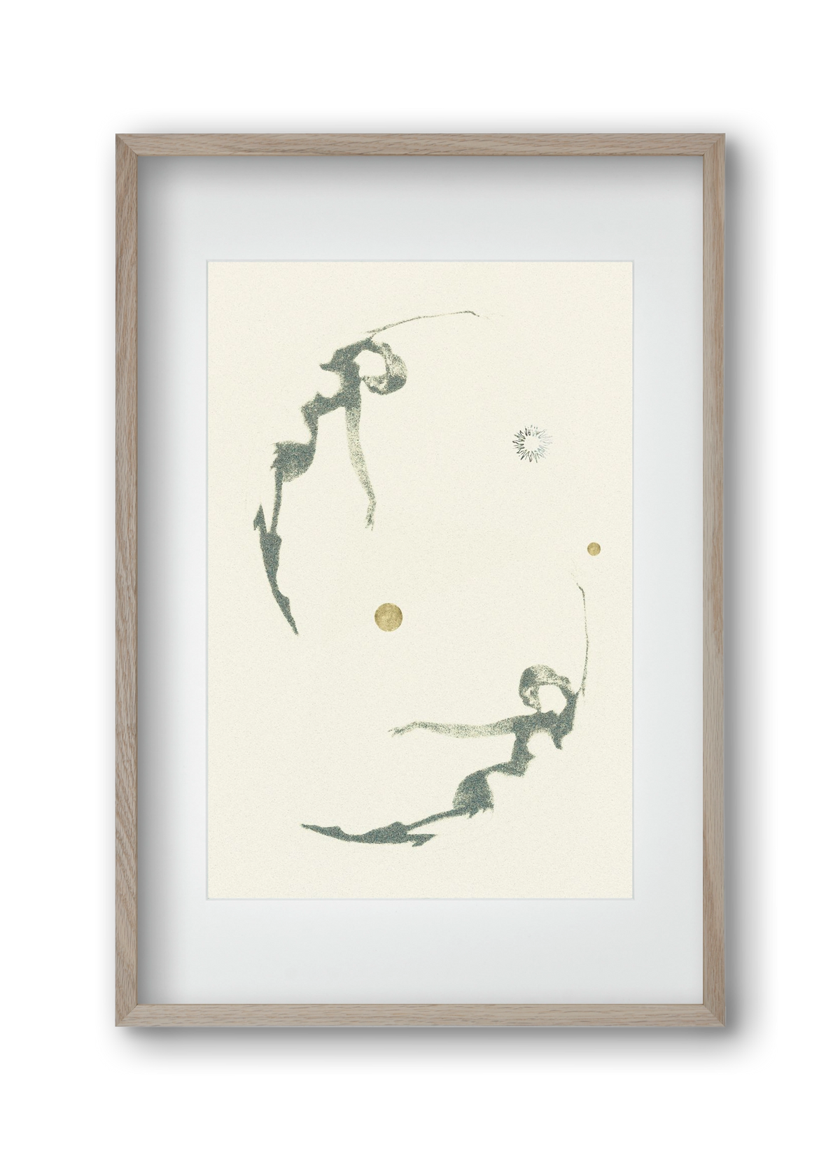 twins, 30x45 cm (20x30 cm), Tölgy keret, paszpartuval