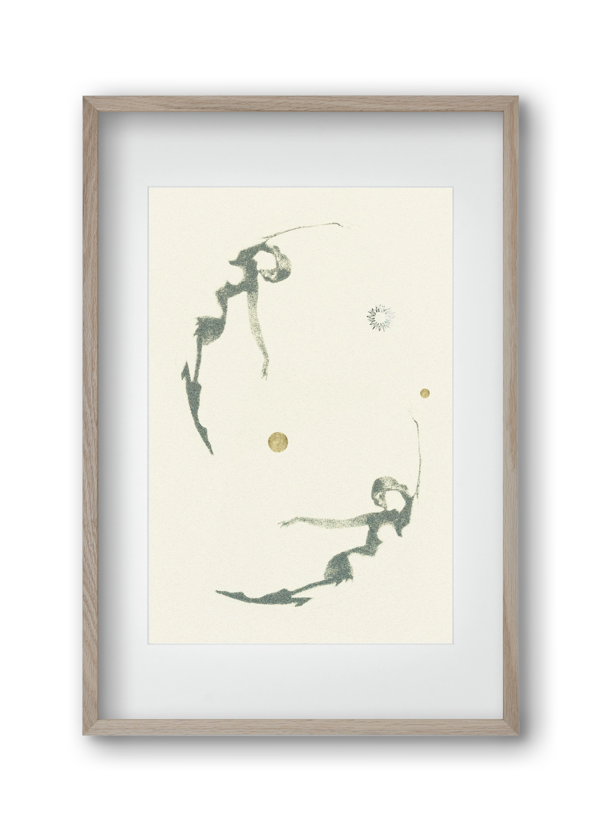 twins, 30x45 cm (20x30 cm), Tölgy keret, paszpartuval