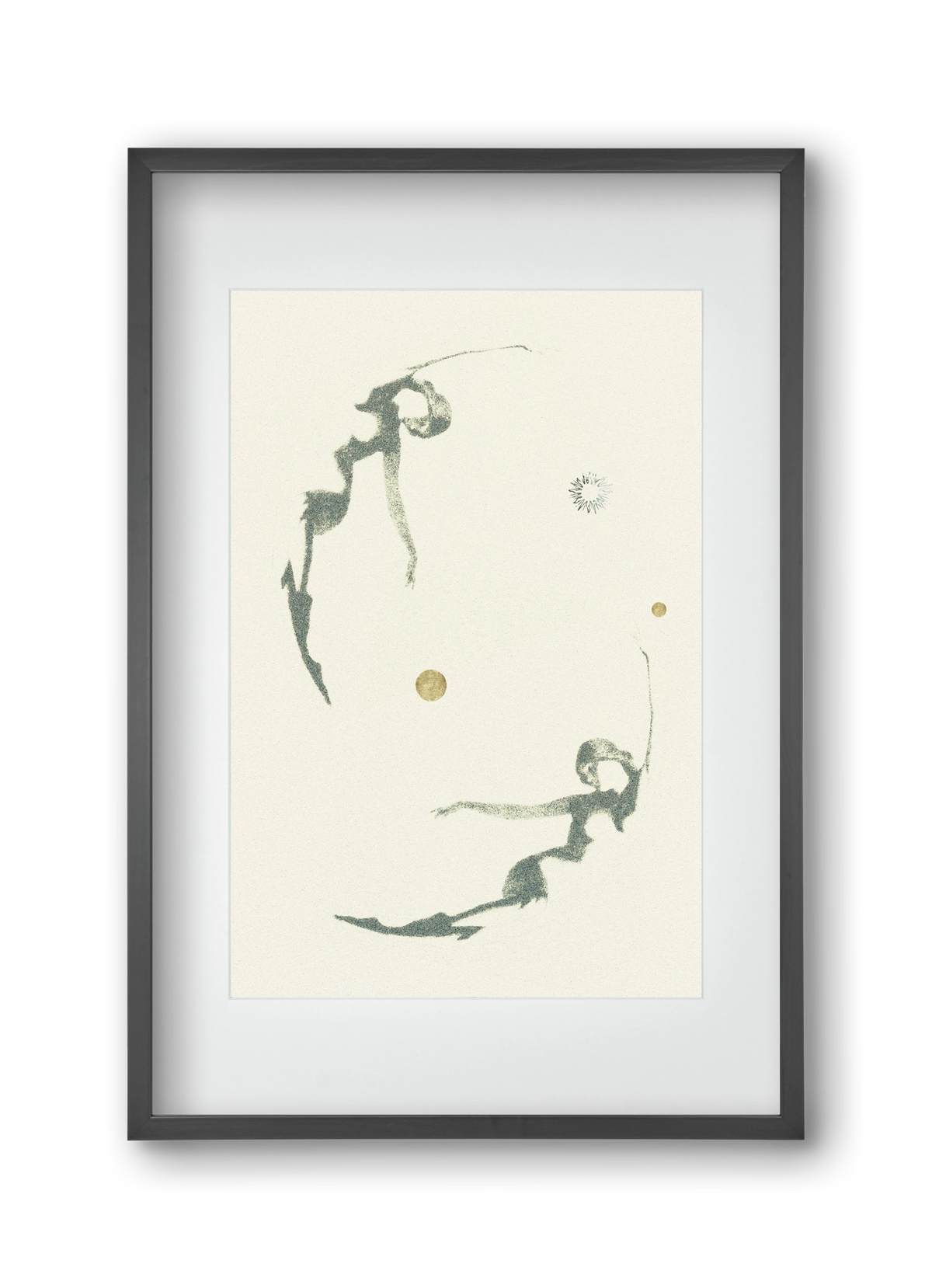 twins, 30x45 cm (20x30 cm), Fekete keret, paszpartuval