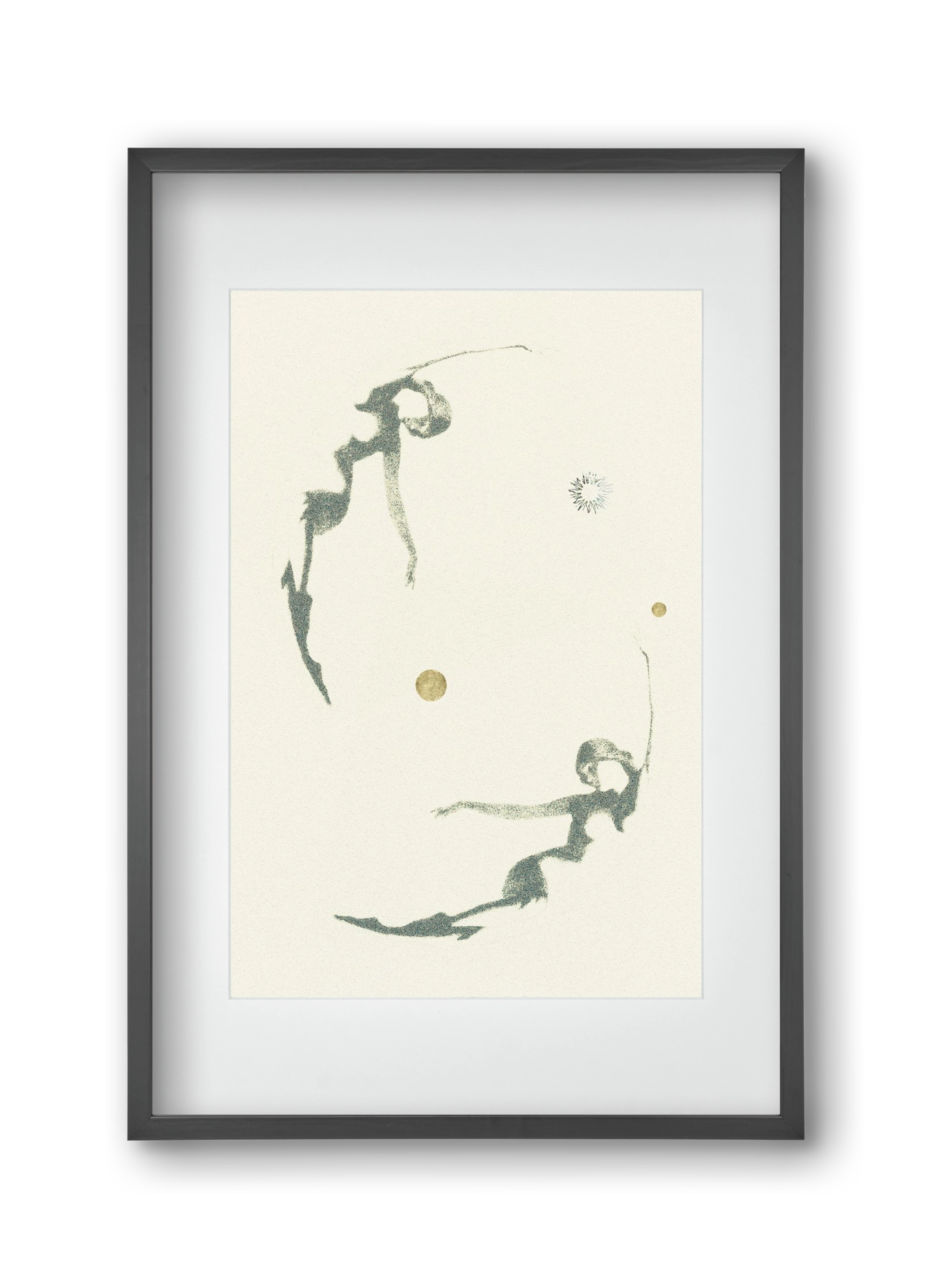 twins, 30x45 cm (20x30 cm), Fekete keret, paszpartuval