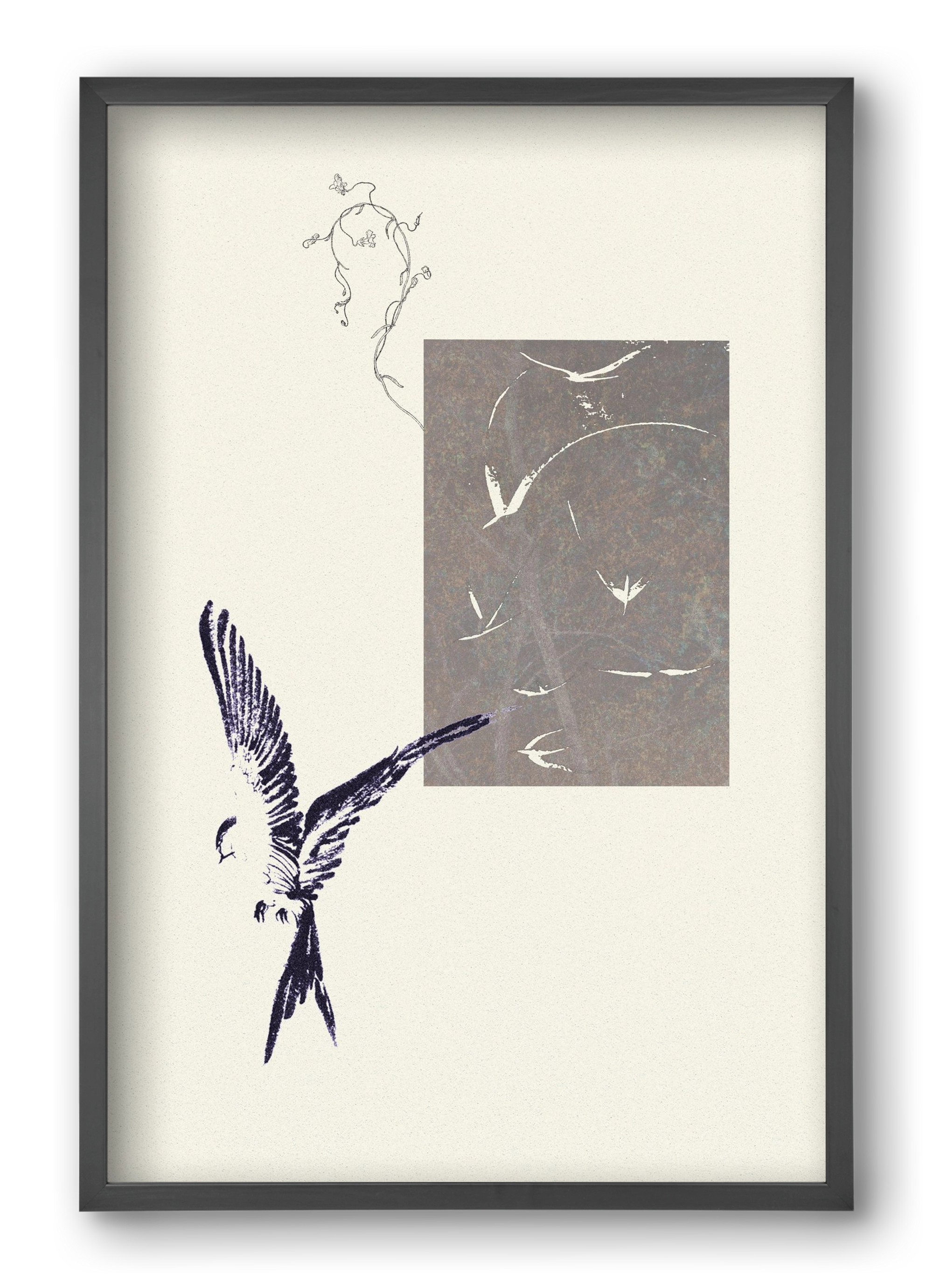 echo, 40x60 cm (40x60 cm), Fekete keret